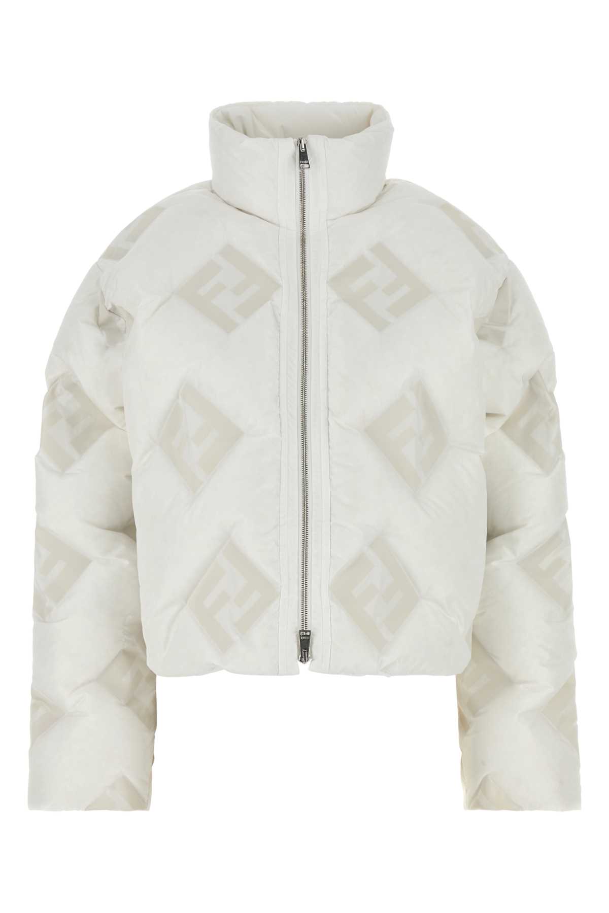 White Polyester Down Jacket