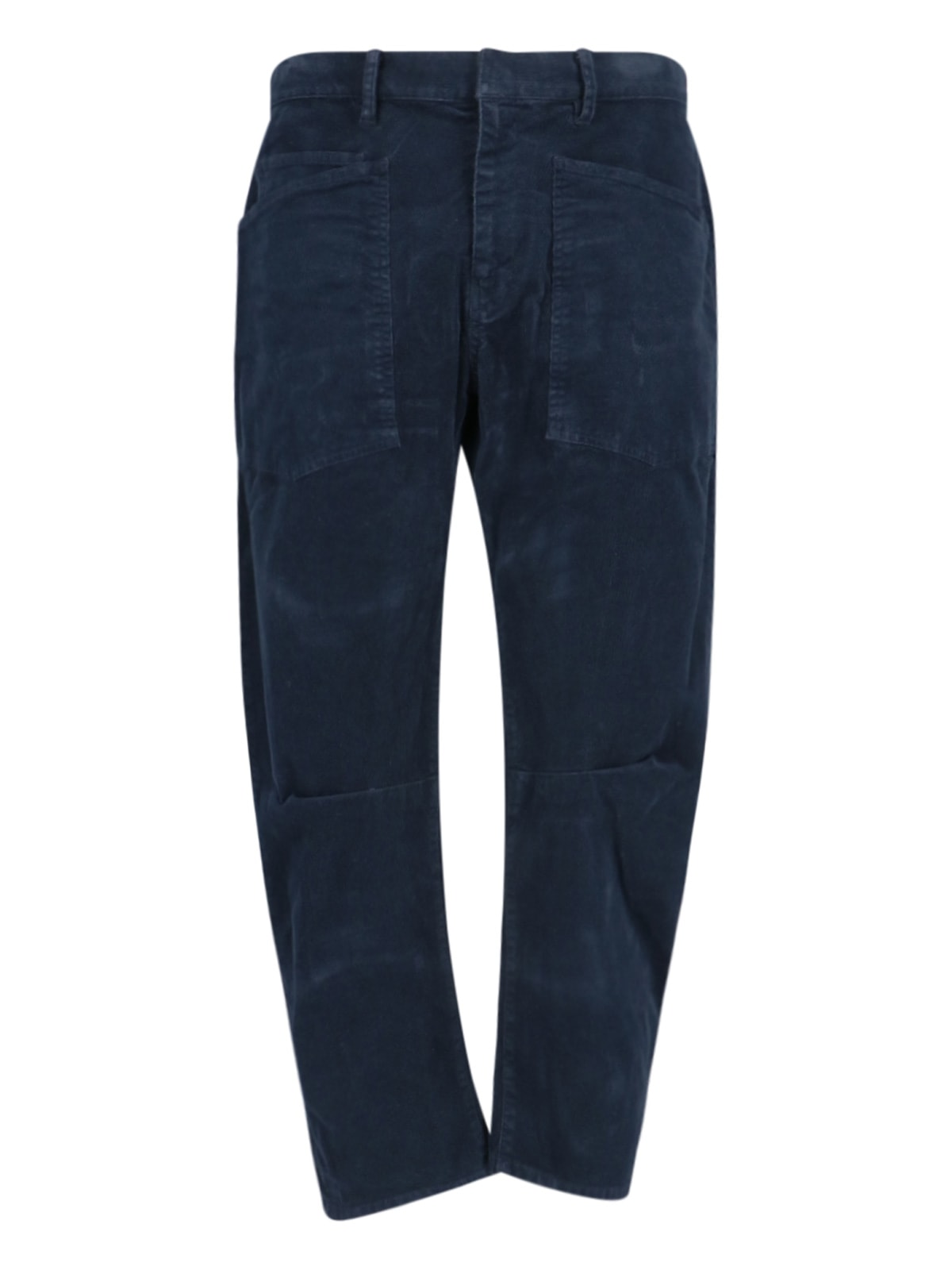 Shop Nili Lotan Shon Corduroy Wide Pants In Blue