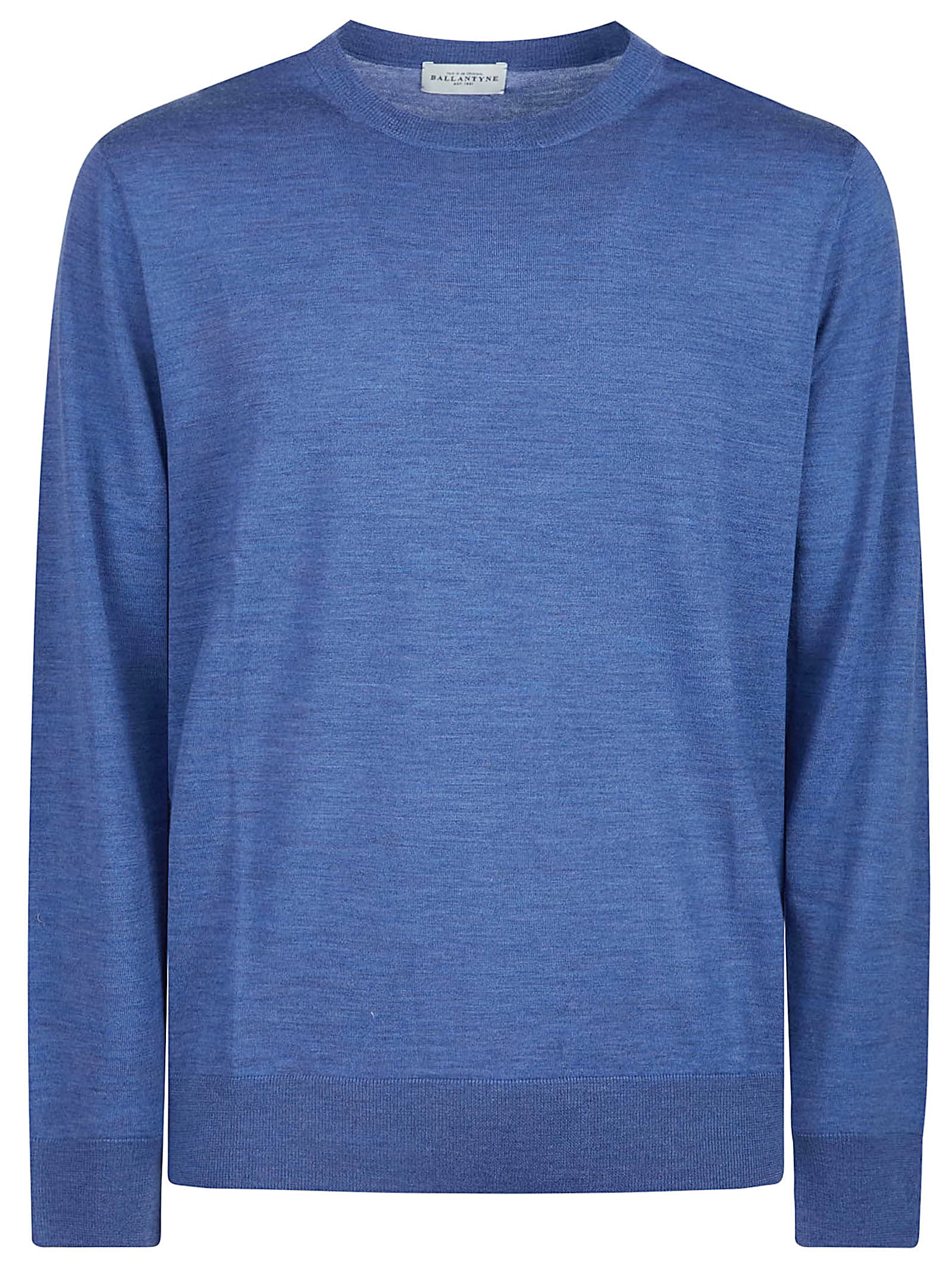Ballantyne Plain Sweater In Soft Denim