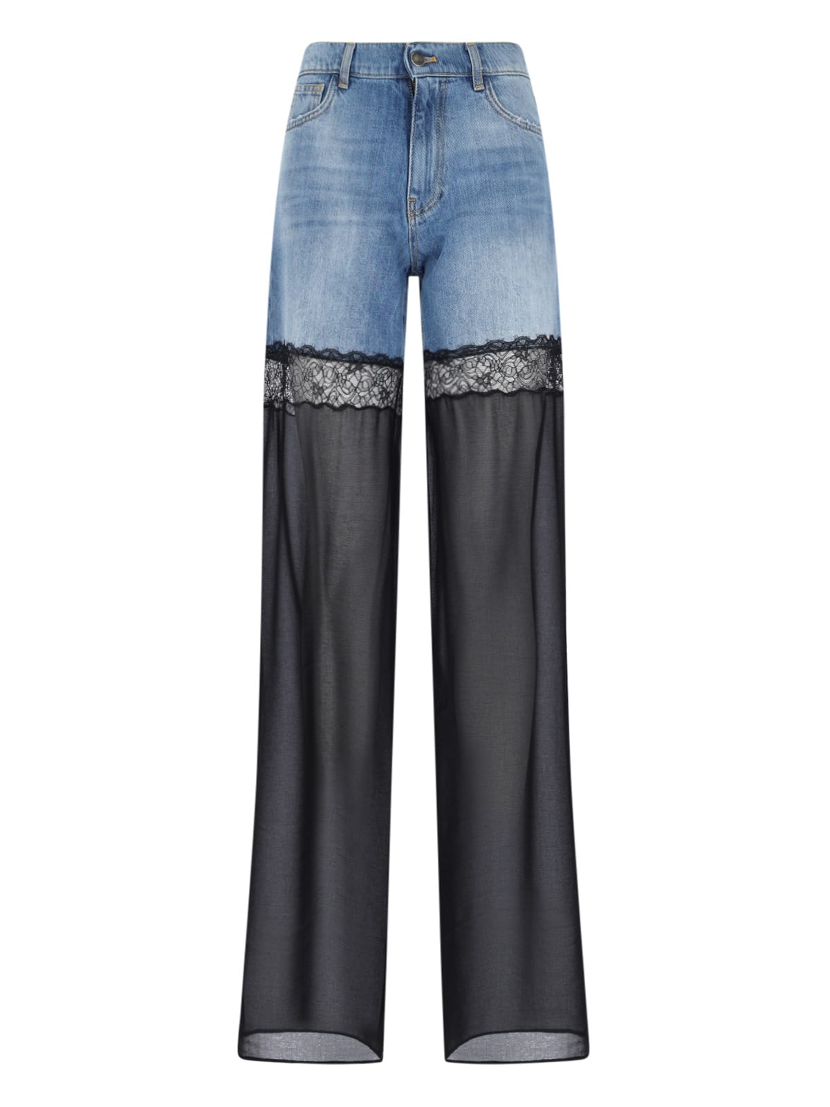 Shop Nensi Dojaka Hybrid Straight Jeans In Black