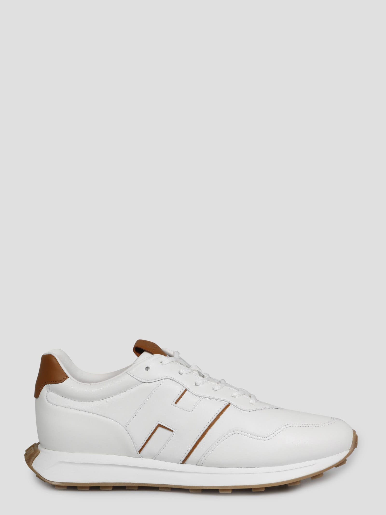 Hogan H601 Laced H Patch Sneakers In White