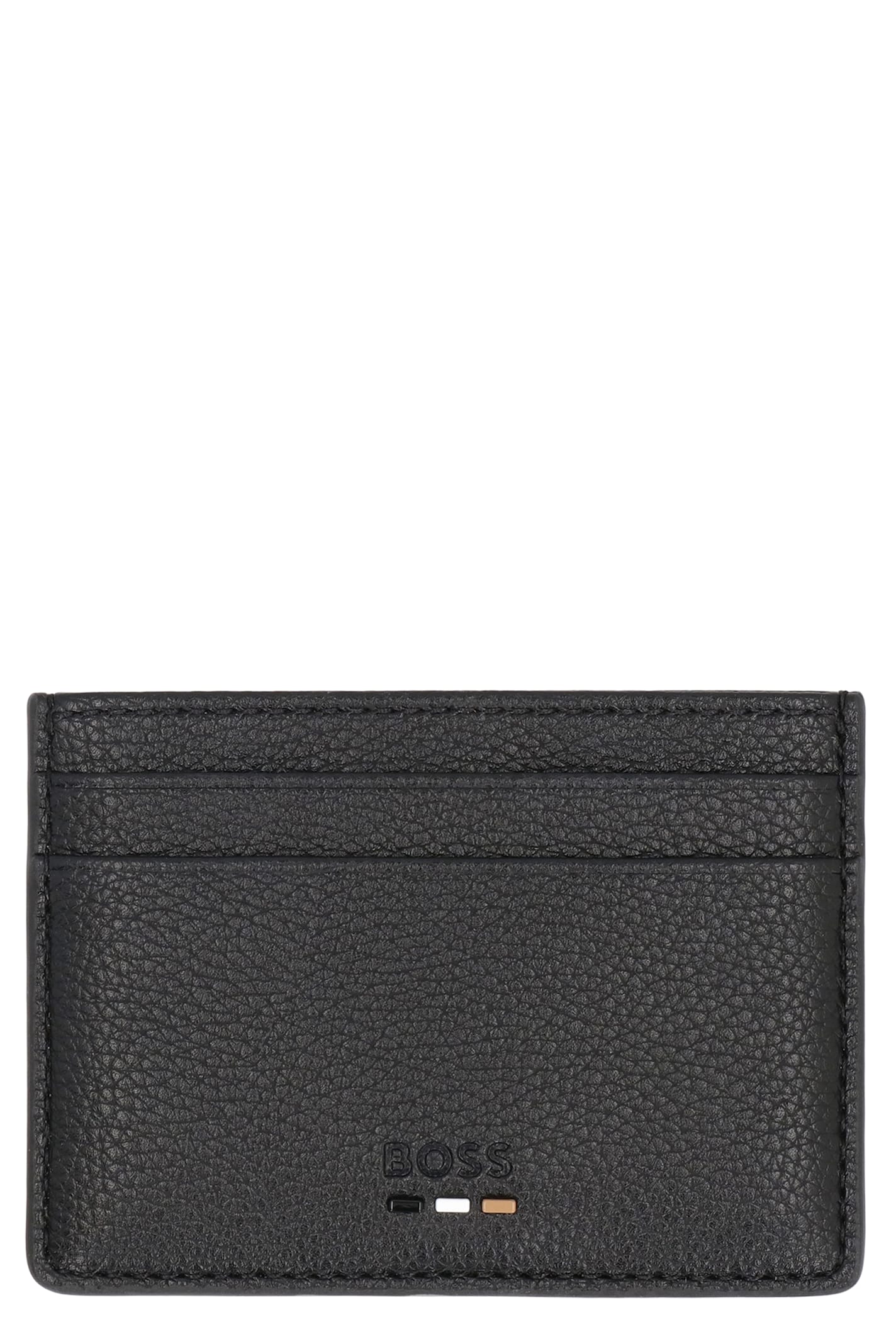 Hugo Boss Vegan Leather Card Holder In Black