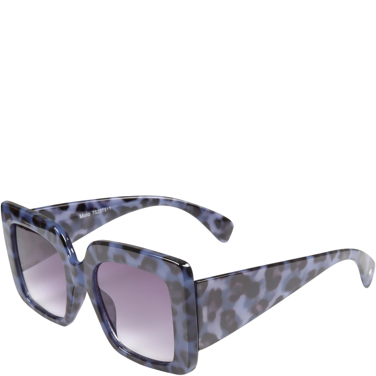 Molo Blue Sunglasses For Girl Wit Animalier Print