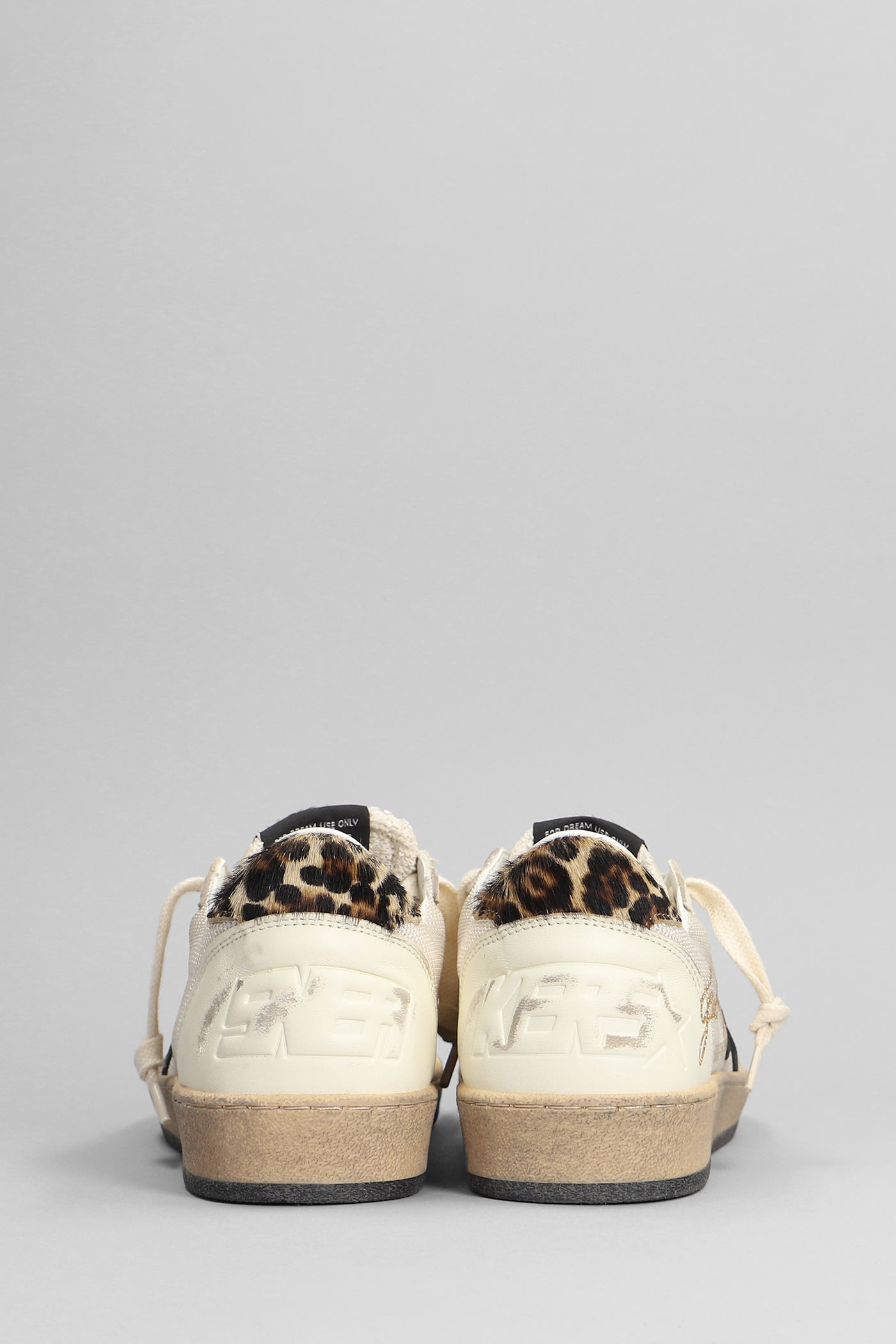 Shop Golden Goose Ball Star Sneakers In Beige Leather And Fabric