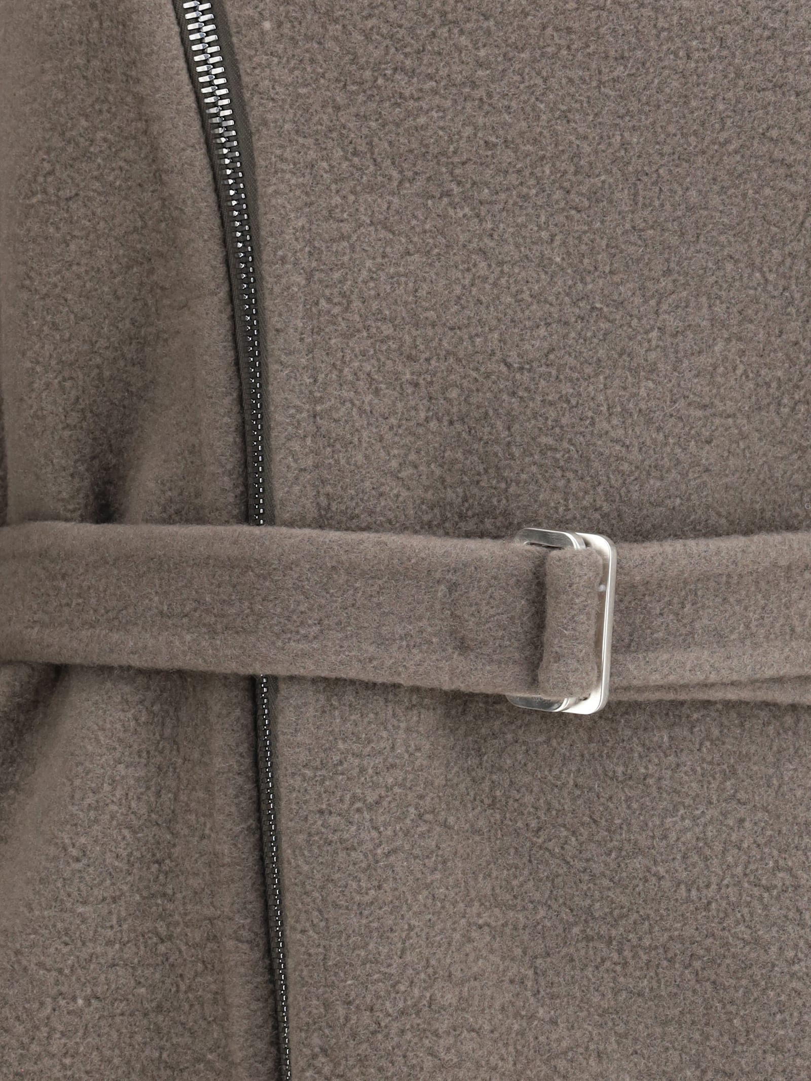 Rick Owens Scarf Flight Jacket In Gray
