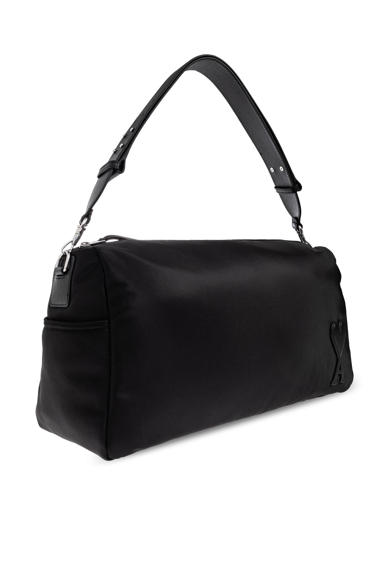Ami Alexandre Mattiussi Ami Paris Men Marcel Nylon Shoulder Bag In Black