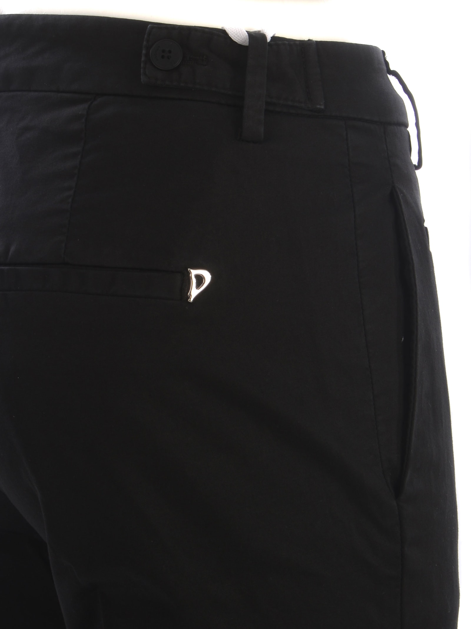 Shop Dondup Trousers  Ariel Made Of Cotton In Black