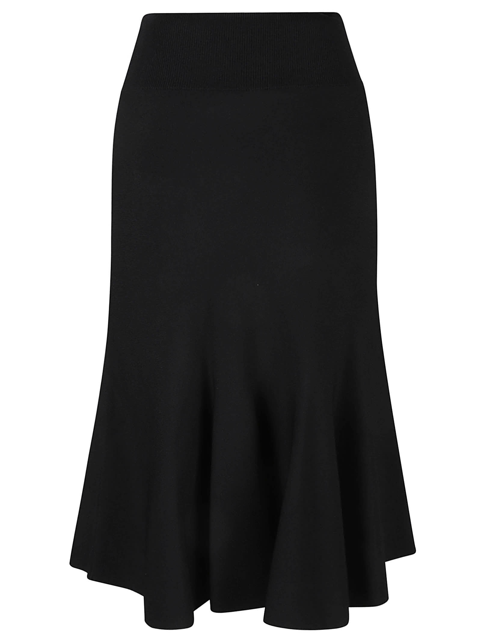 Shop Stella Mccartney Compact Knit Skirt In Black