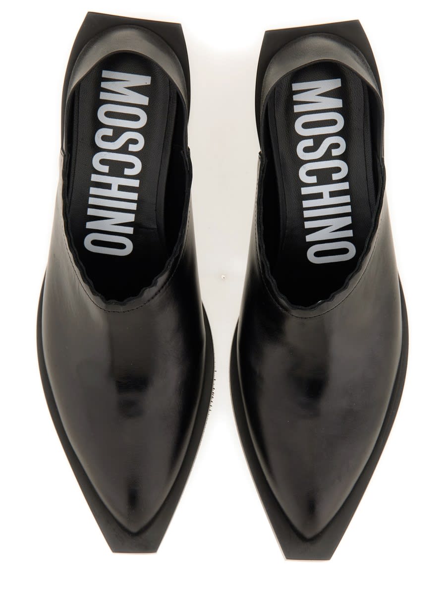 Moschino Couture Shootie Cuban Heel In Black