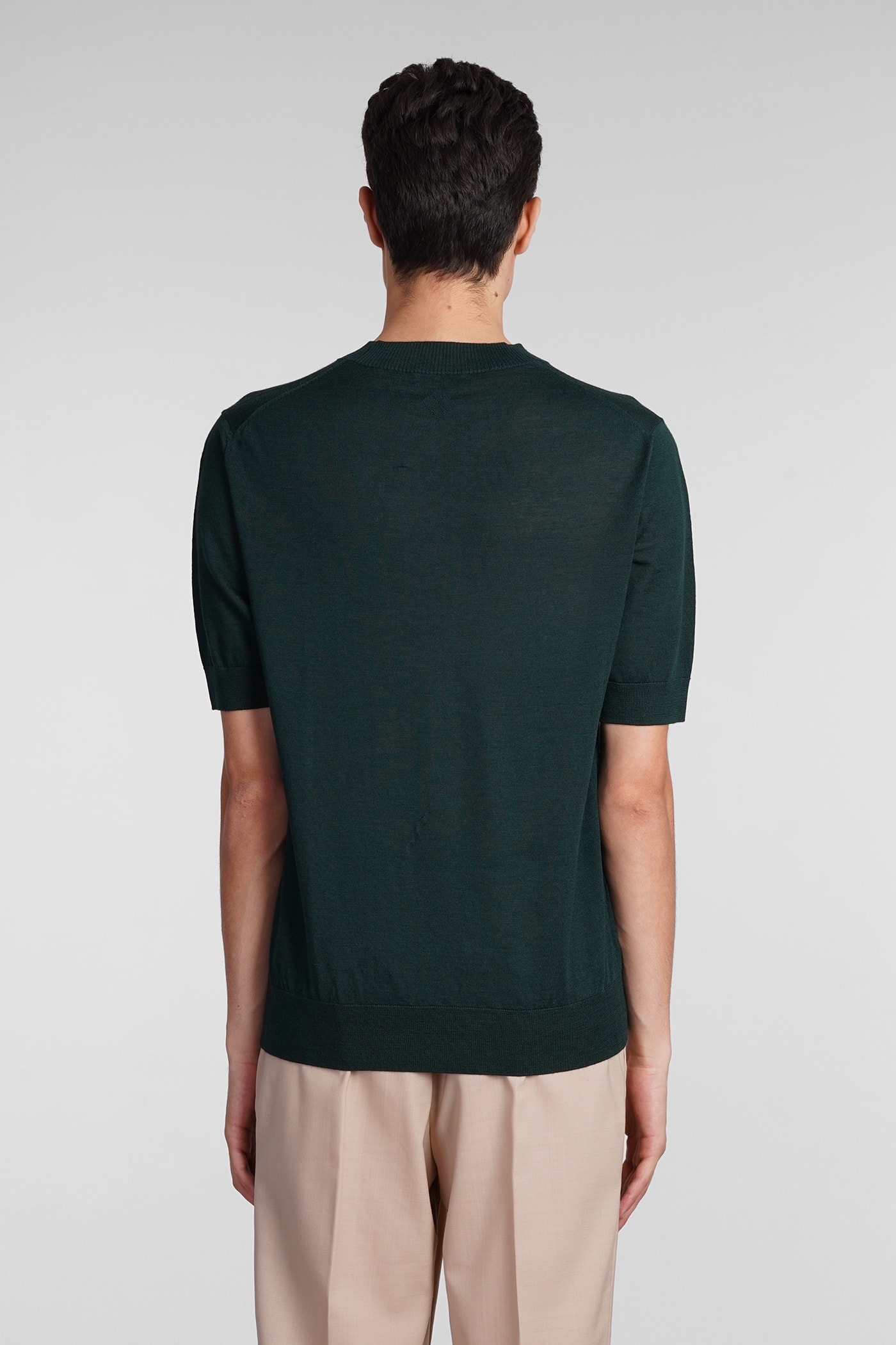 Shop Ballantyne T-shirt In Green Wool