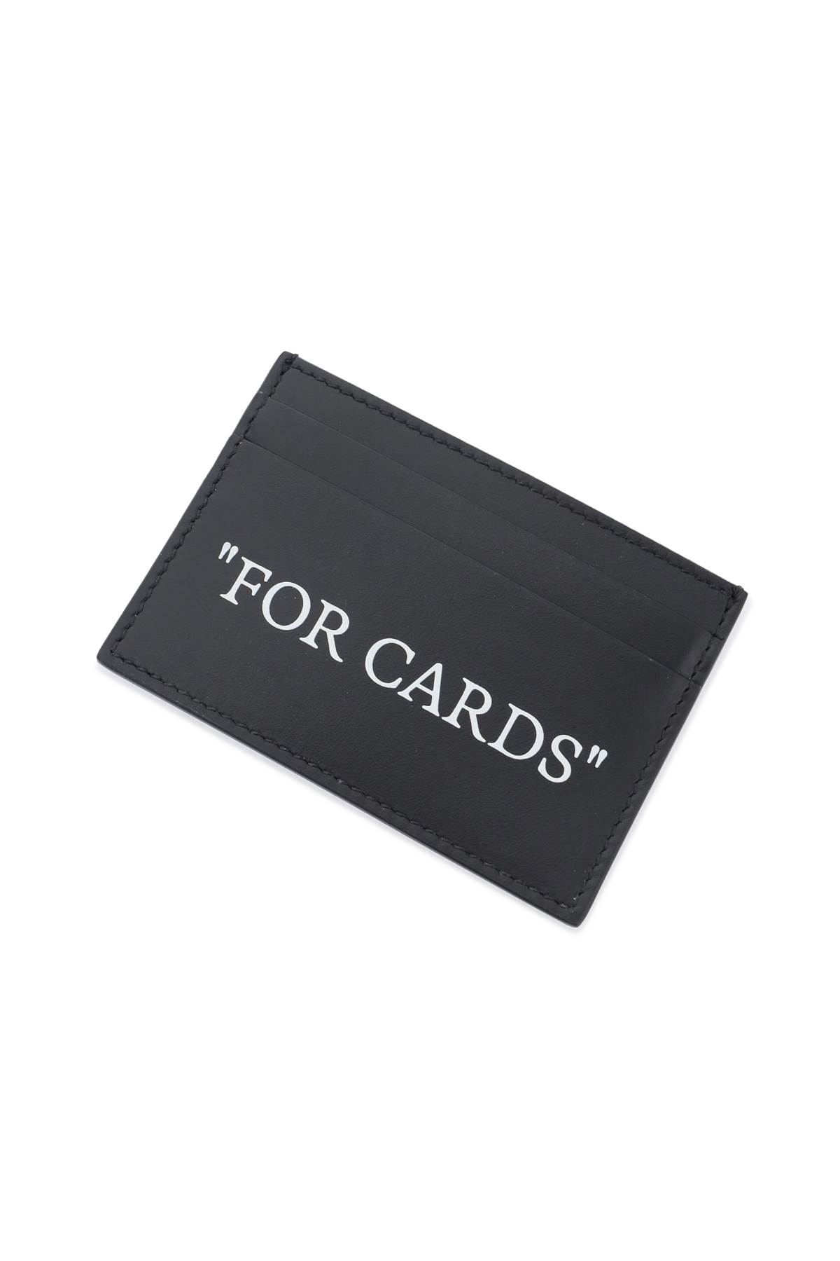 Shop Off-white Bookish Card Holder With Lettering In Black White (black)