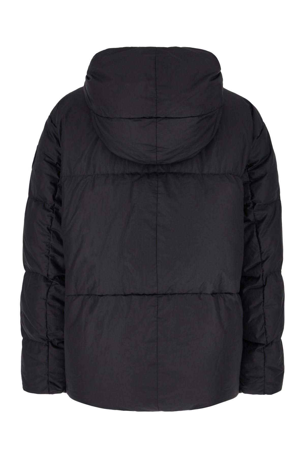 Shop Canada Goose Black Cotton Garnet Down Jacket