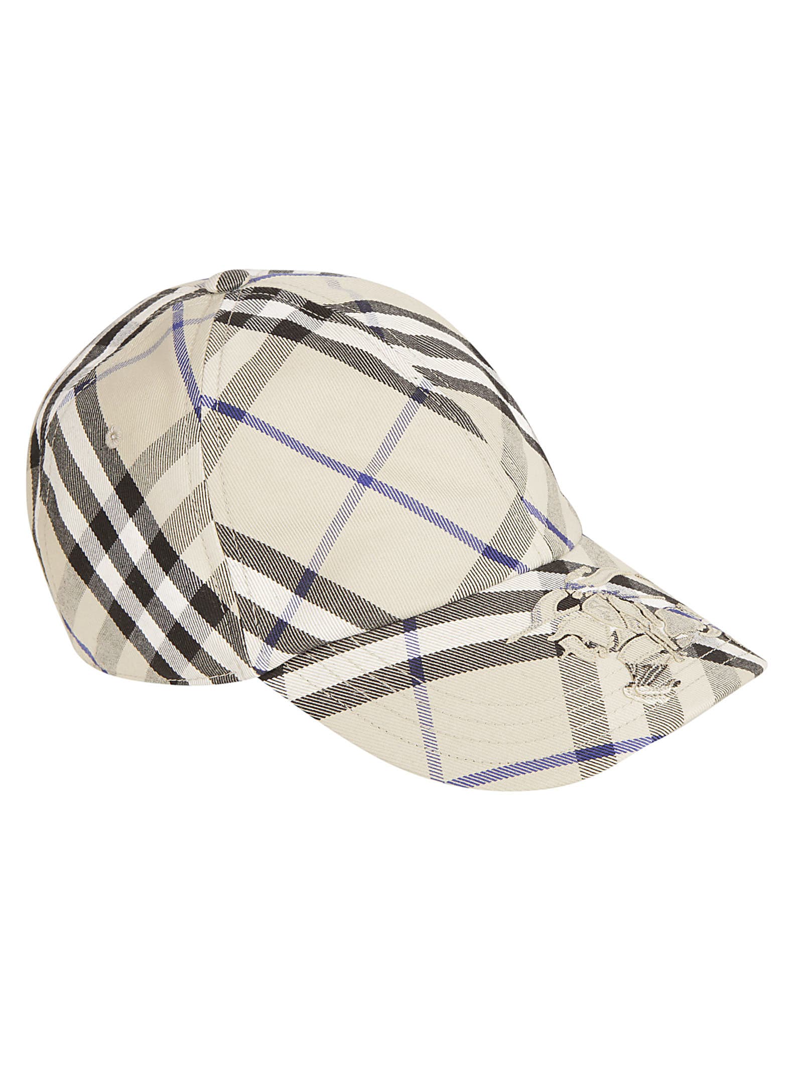 Shop Burberry Bias Check Baseball Cap In Lichen