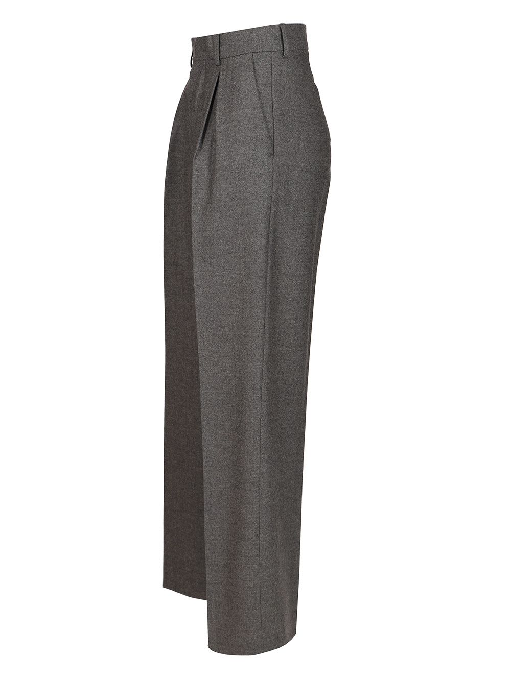 Mm6 Maison Margiela Wool Pleated Trousers Grey In Gray
