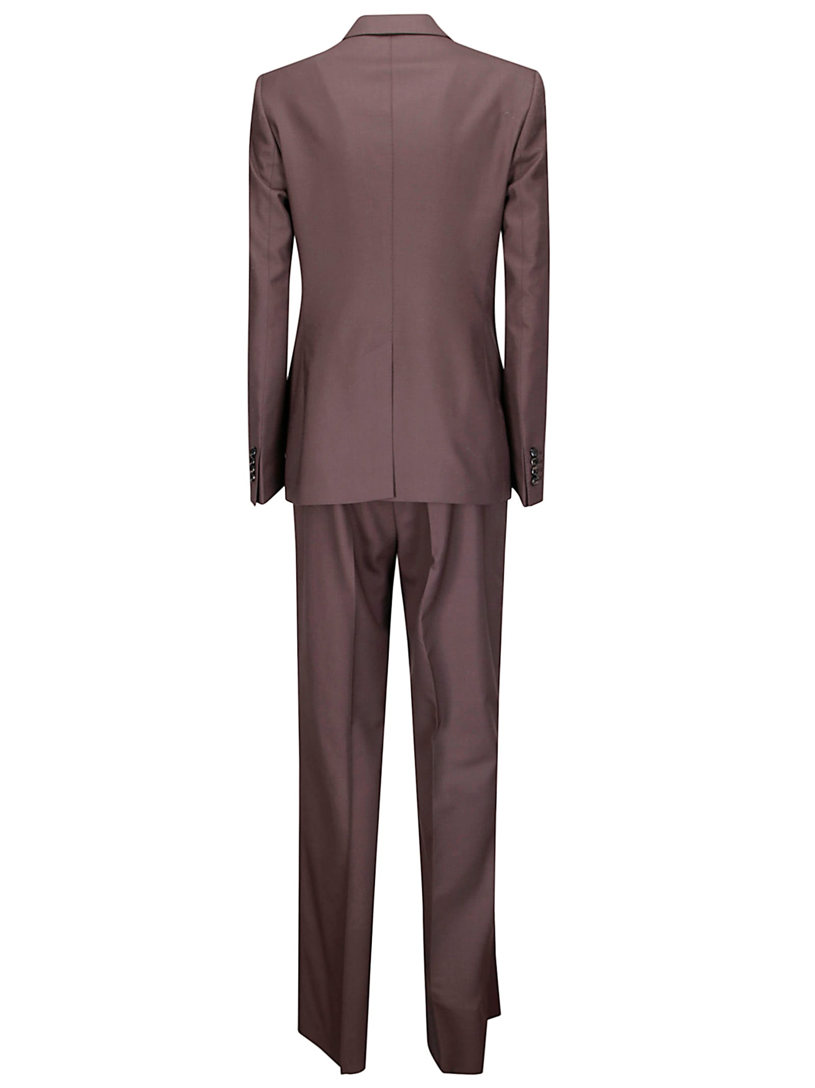 Tagliatore Double-breasted Brown Suit Set With Peak Lapels In Brown