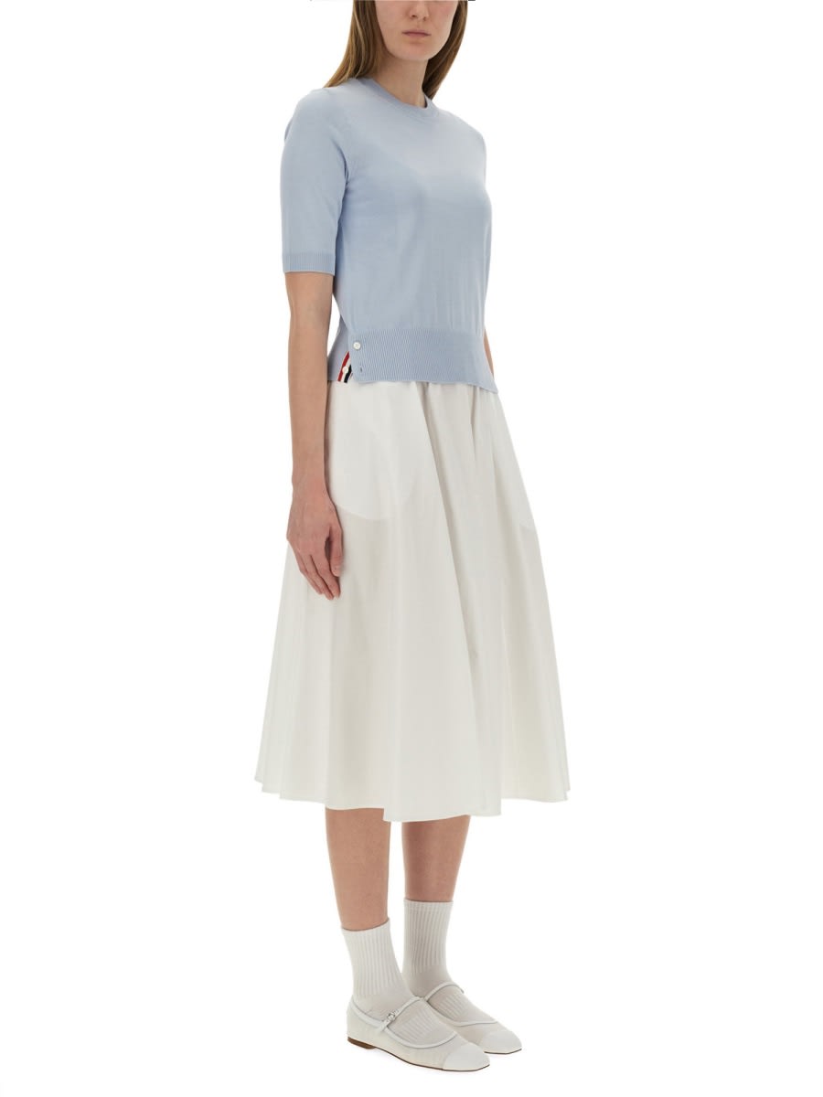 Thom Browne Women's 4bar Knitted Tshirt In Blue