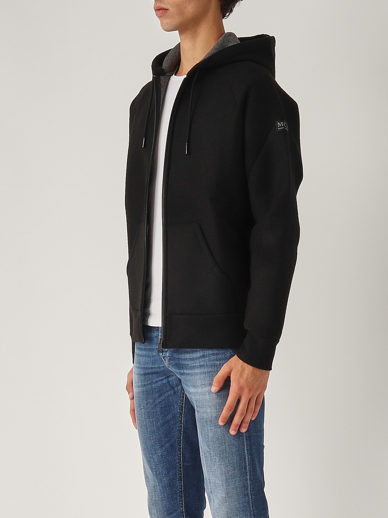 Shop Mc2 Saint Barth Carrel Hoodie Full Zip Hoodie In Nero