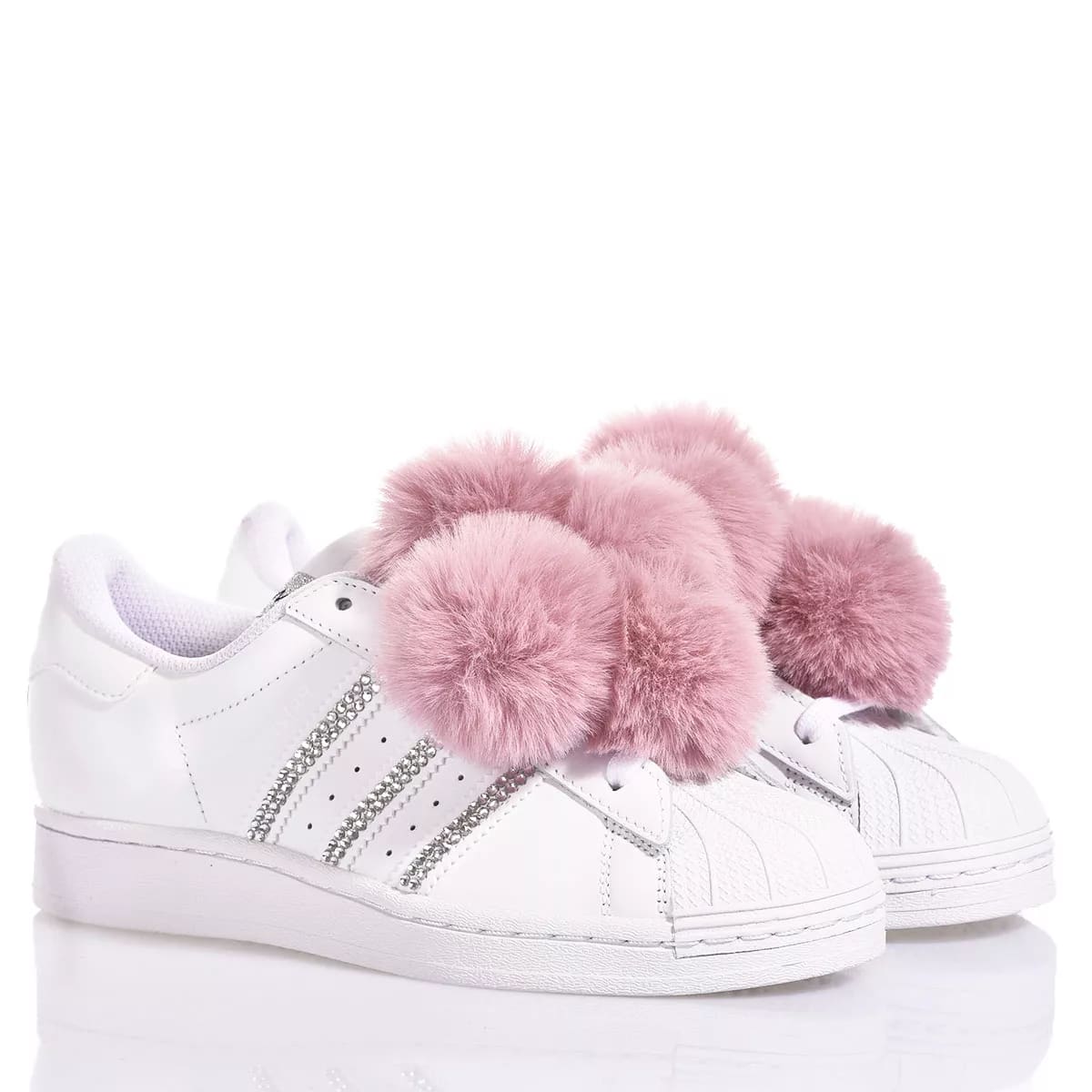 Shop Mimanera Adidas Superstar Pink Pom Pom