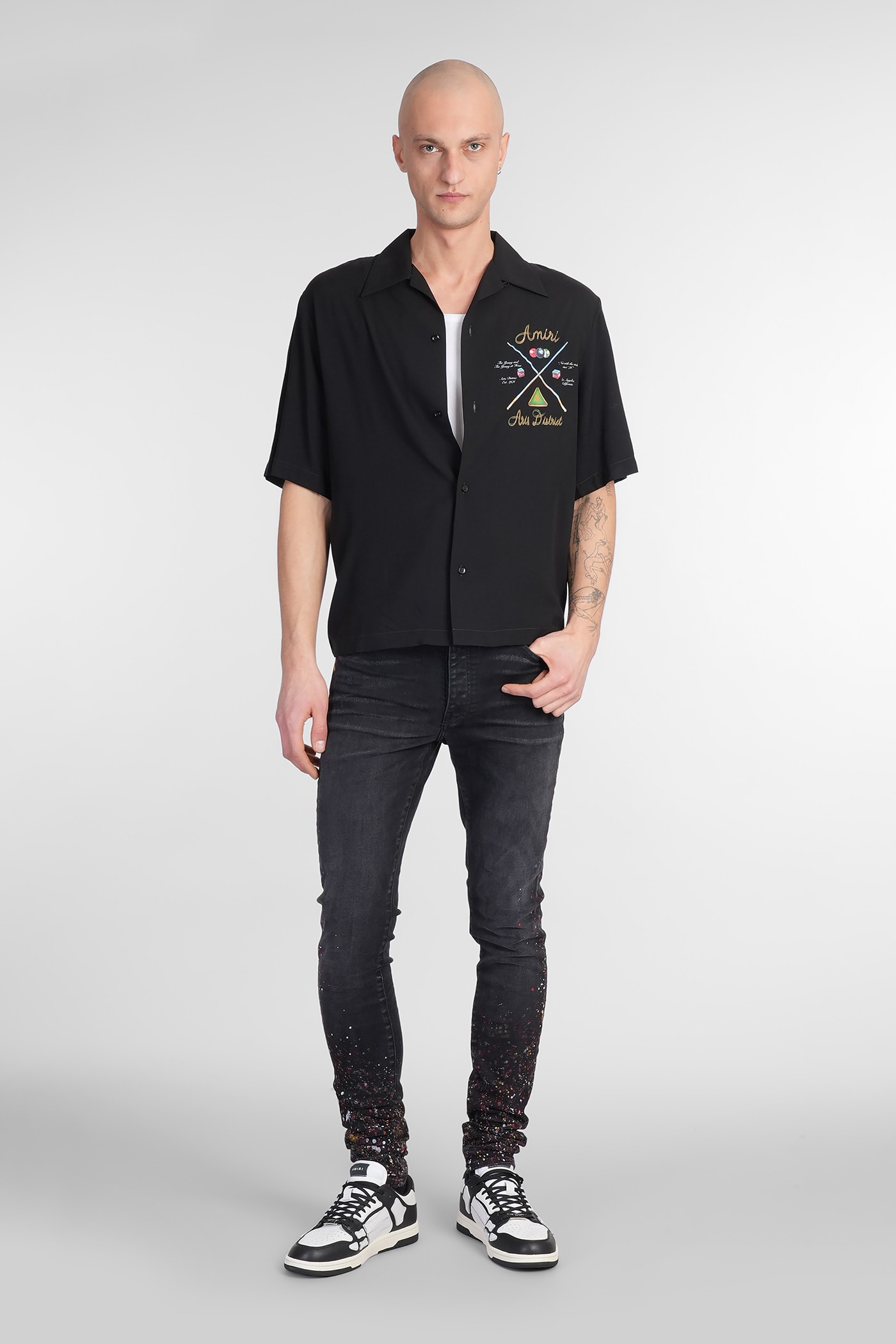 Amiri Painter Skinny Jeans In Black