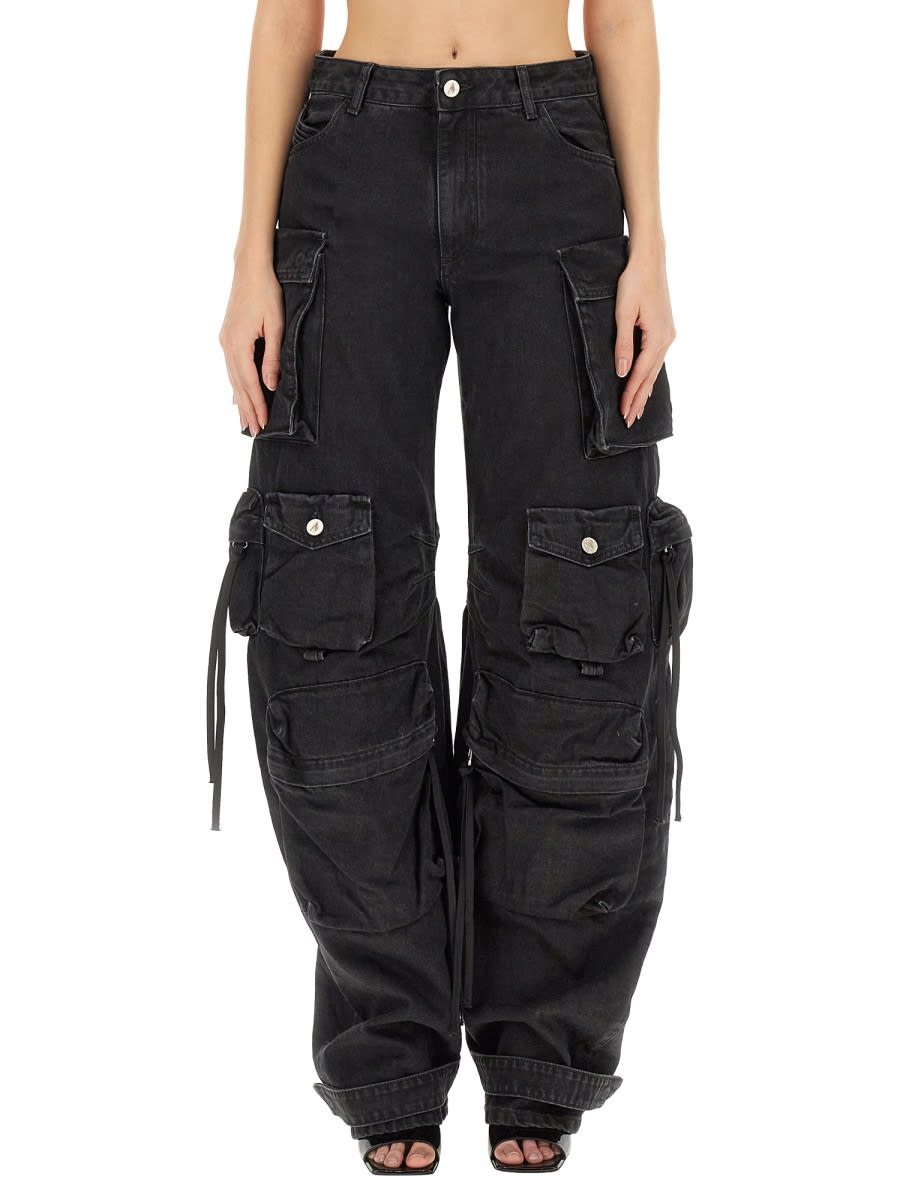 Shop Attico Fern Long Pants In Black