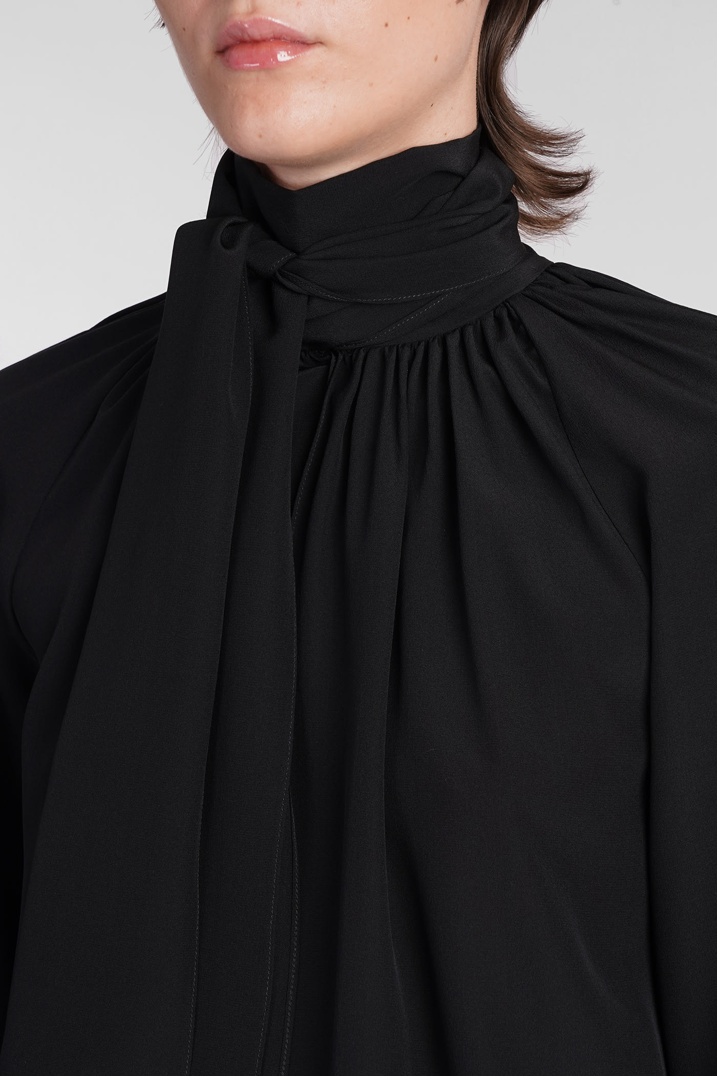 Shop Givenchy Blouse In Black Silk