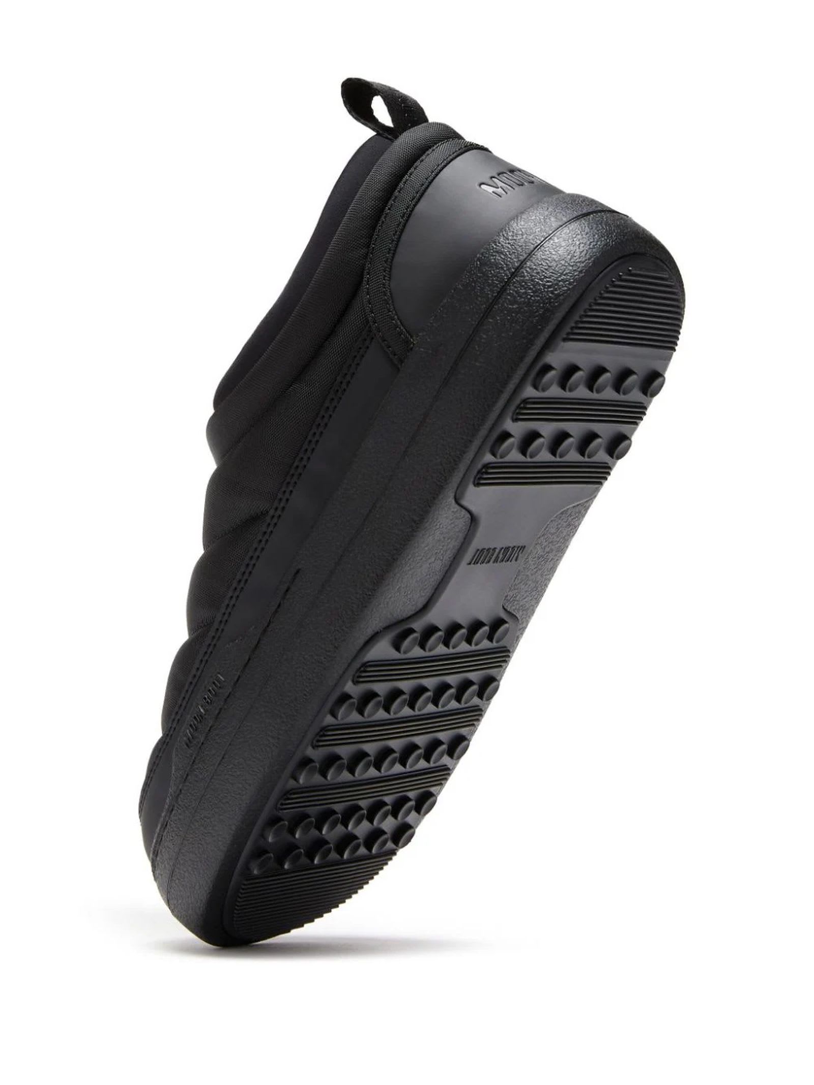 Shop Moon Boot Black Nylon Park Sneakers