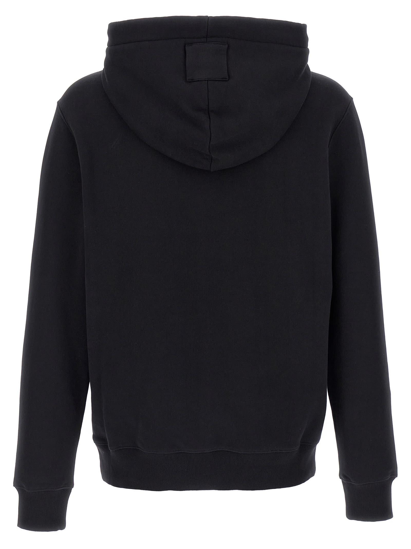 Lanvin Logo Hoodie With Drawstring Hood And Kangaroo Pocket In Black
