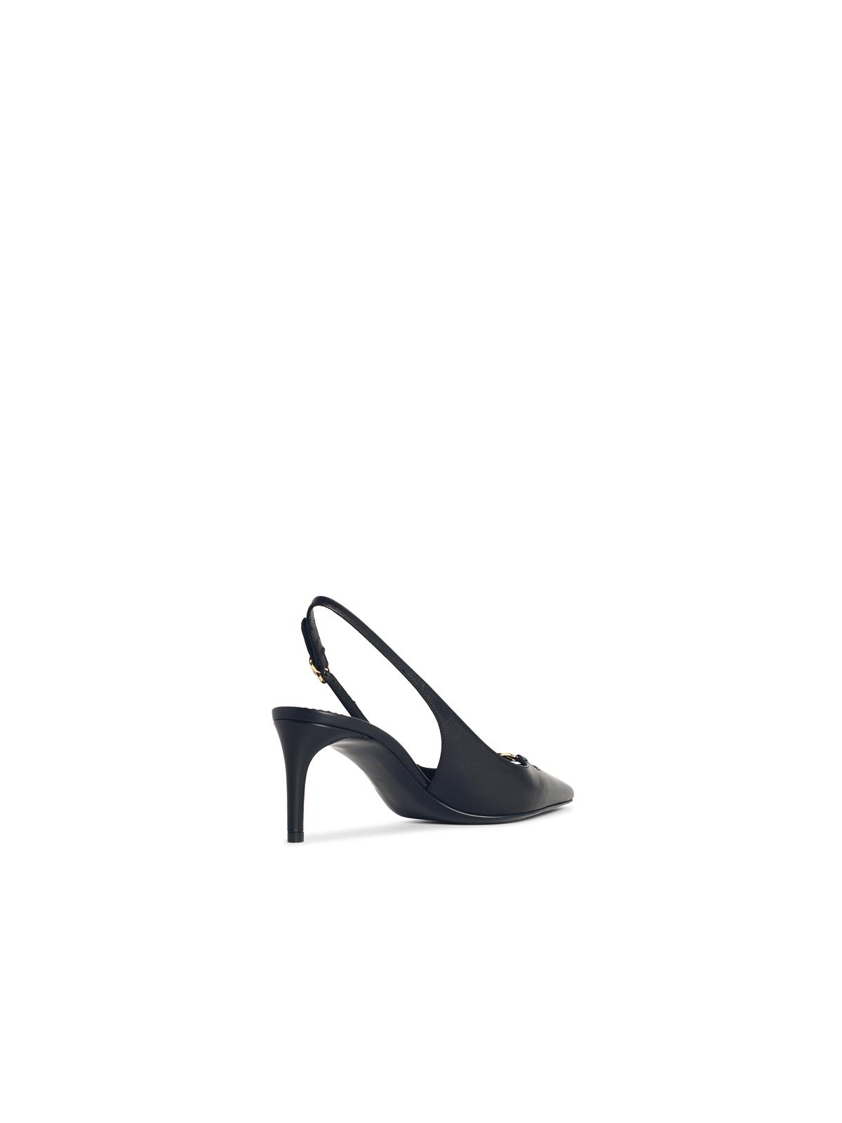 Dolce & Gabbana Women Black Goatskin Lollo Slingback In Multi
