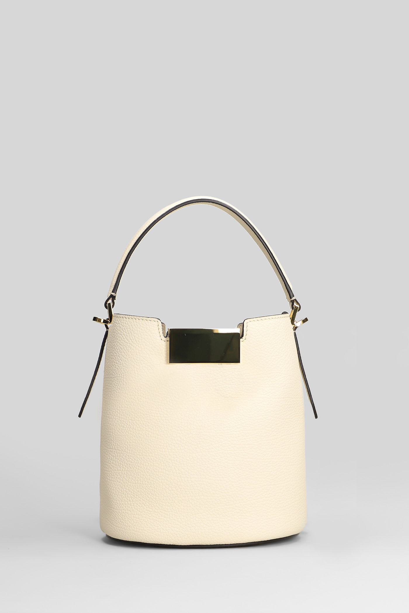 Marni Trunkaroo Shoulder Bag In Beige Leather In Sand