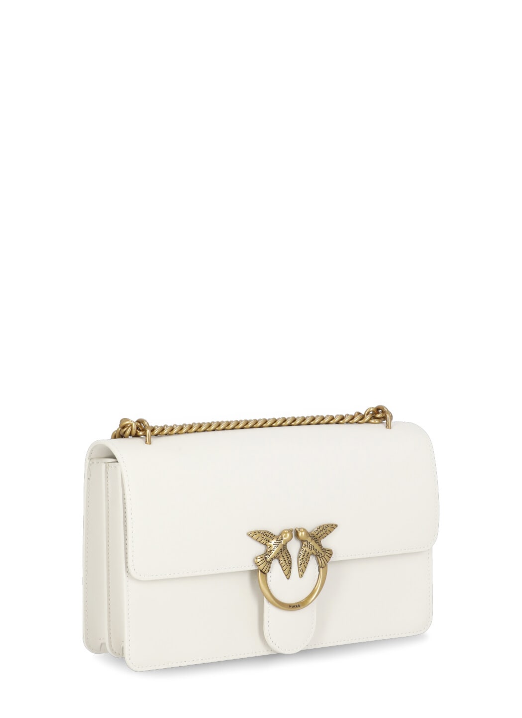 Pinko Love One Classic Shoulder Bag In White
