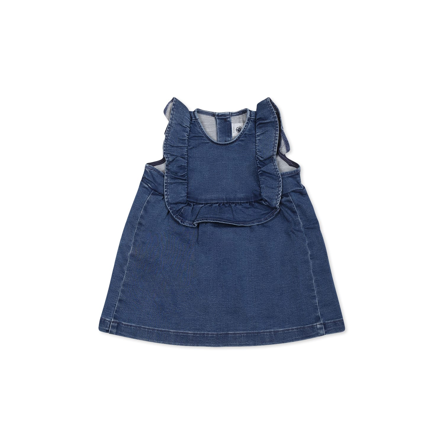 Petit Bateau Sleeveless Denim Dress In Denim