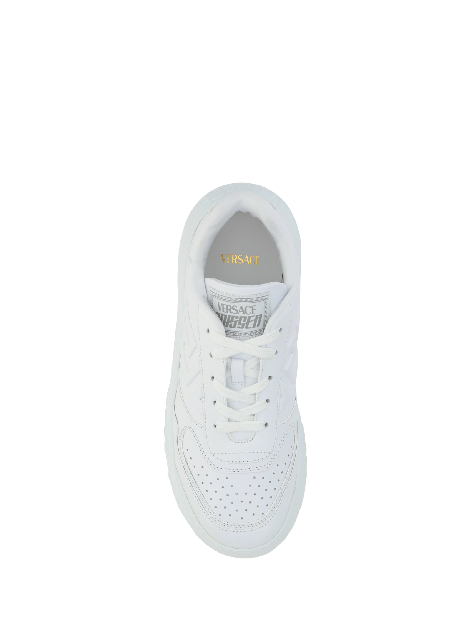 Shop Versace Odyssey Sneakers In Optical White