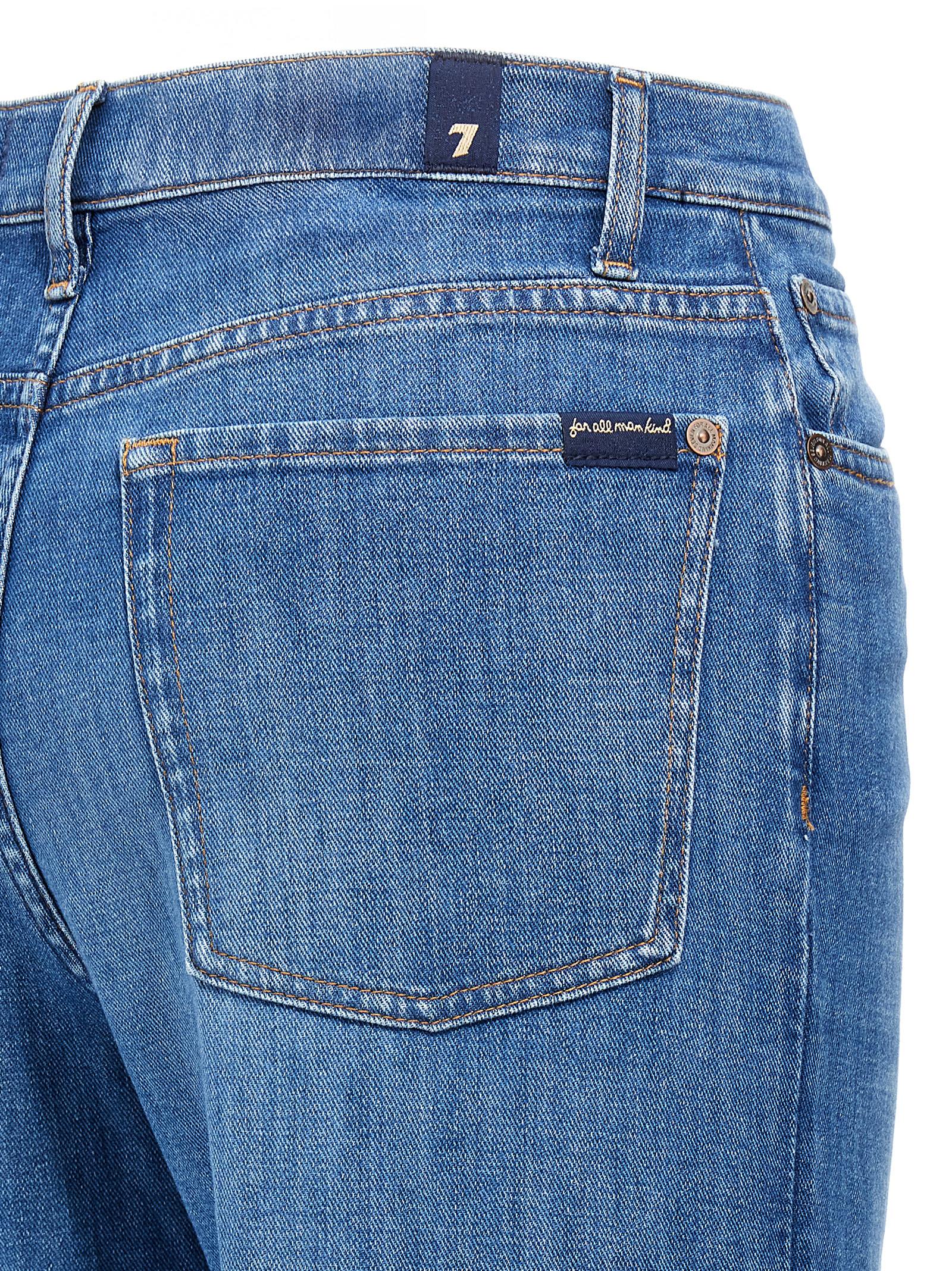7 For All Mankind Tailorless Flare Jeans Enhancing Silhouette In Blue
