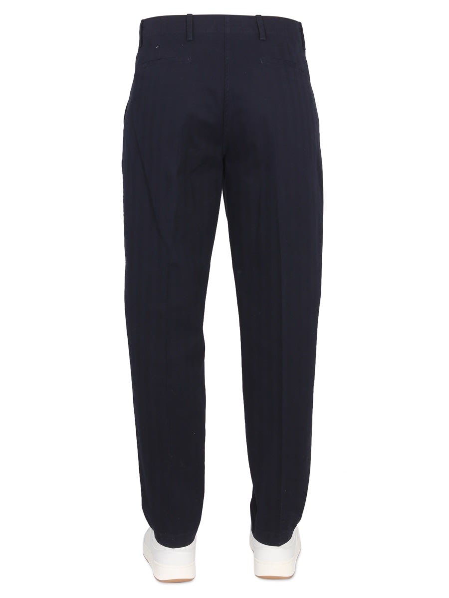 Shop Ps By Paul Smith Twill Pants In Blue