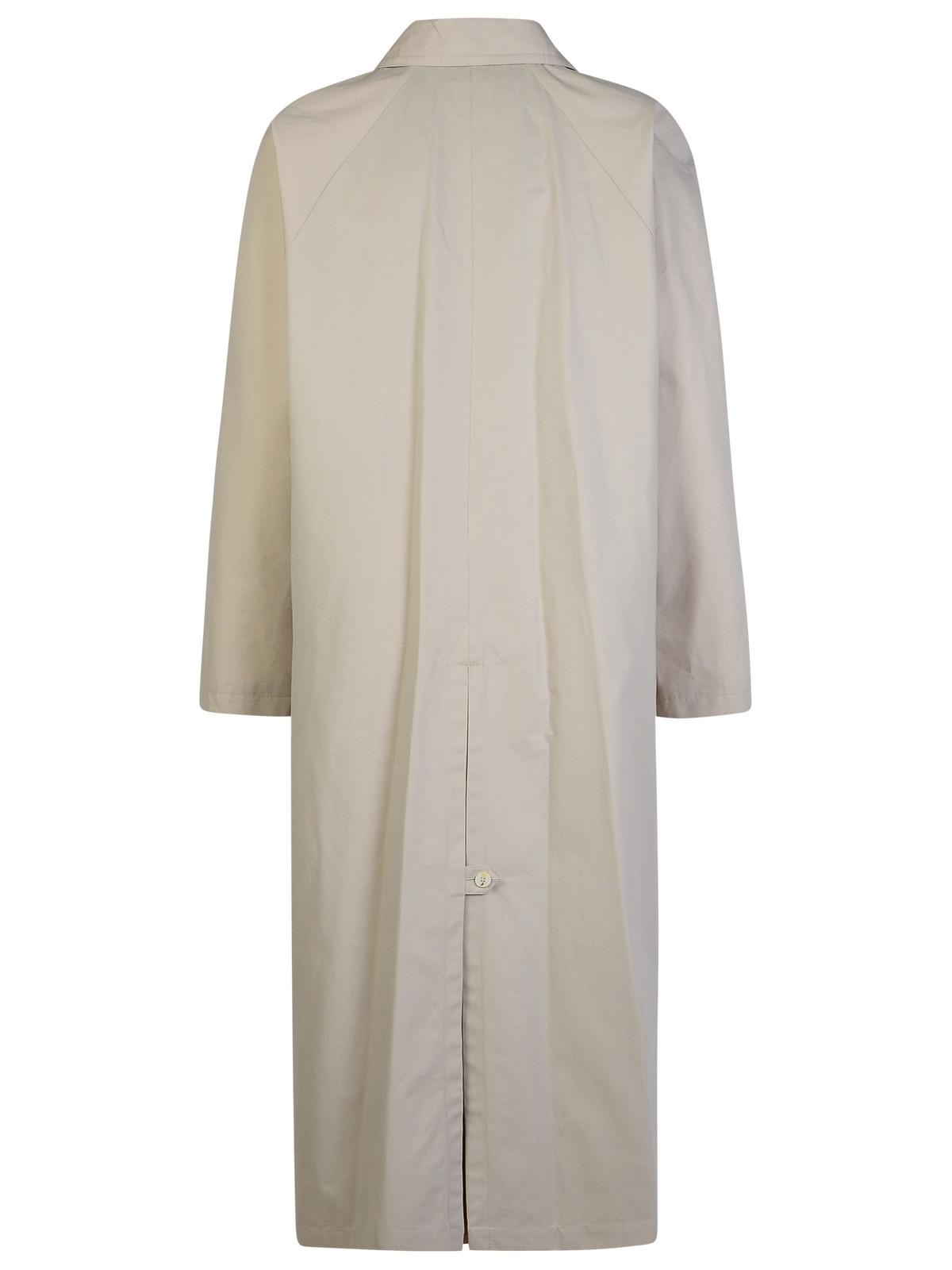 Shop Apc Gaia Ivory Cotton Trench Coat