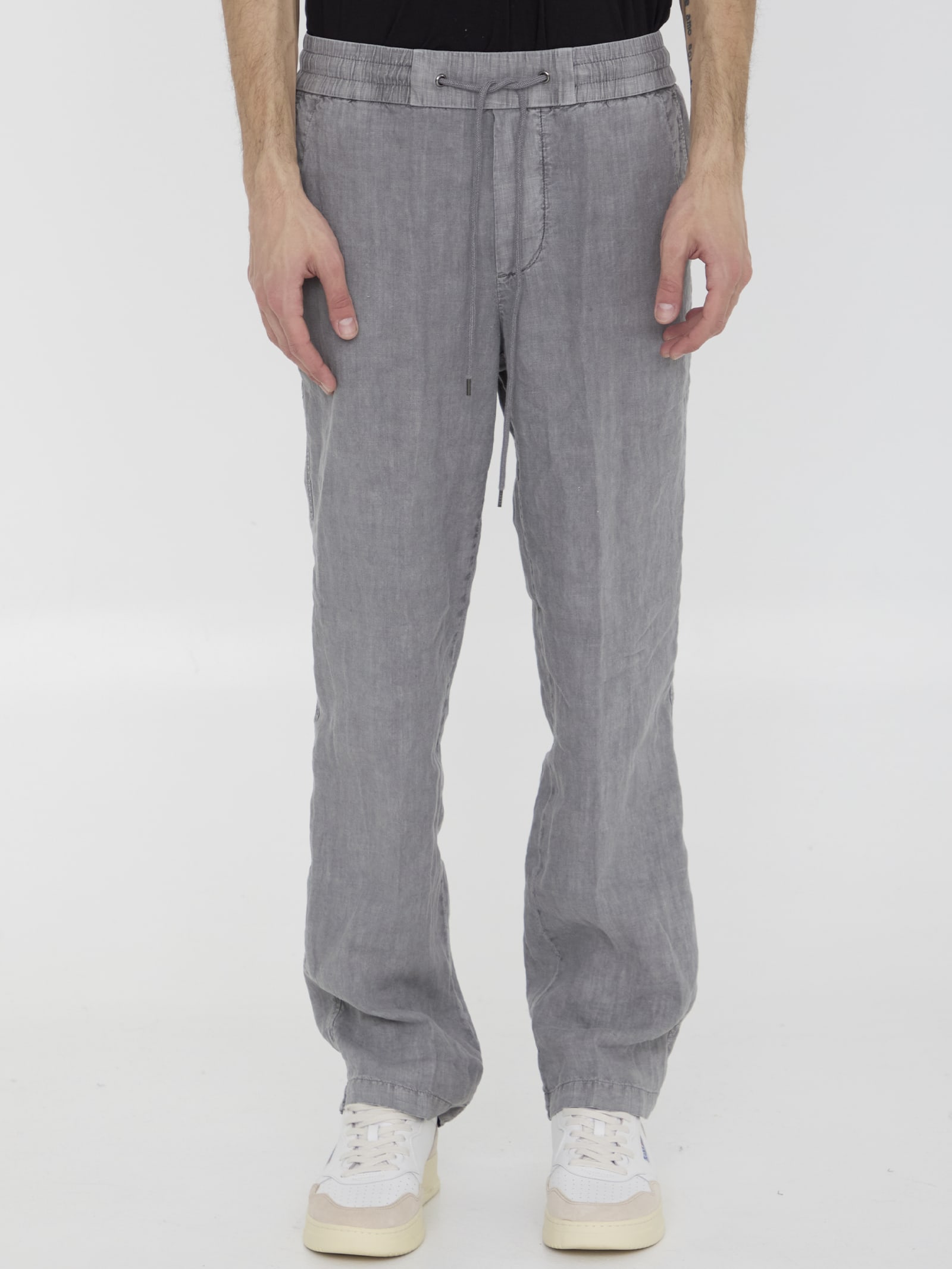 James Perse Linen Pants In Gray