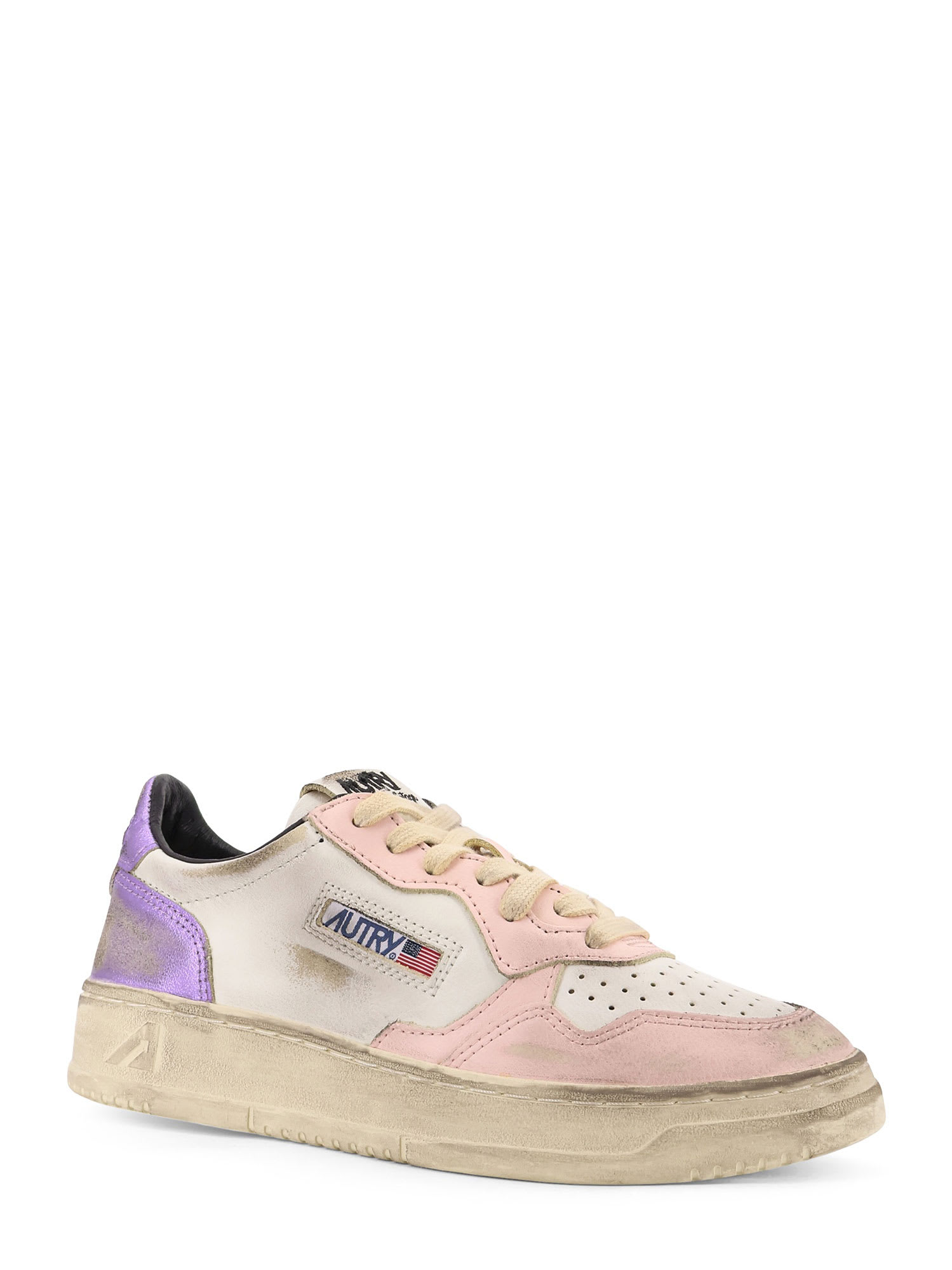 Autry Sneakers Low-top Super Vintage In Pelle In Multi