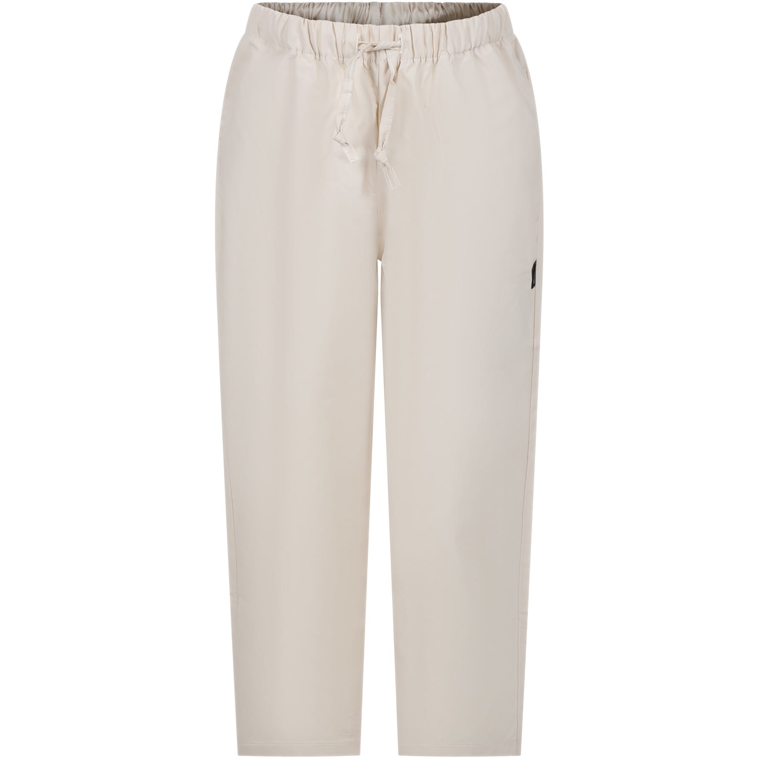 Msgm Kids' Ivory Trousers For Boy With Logo