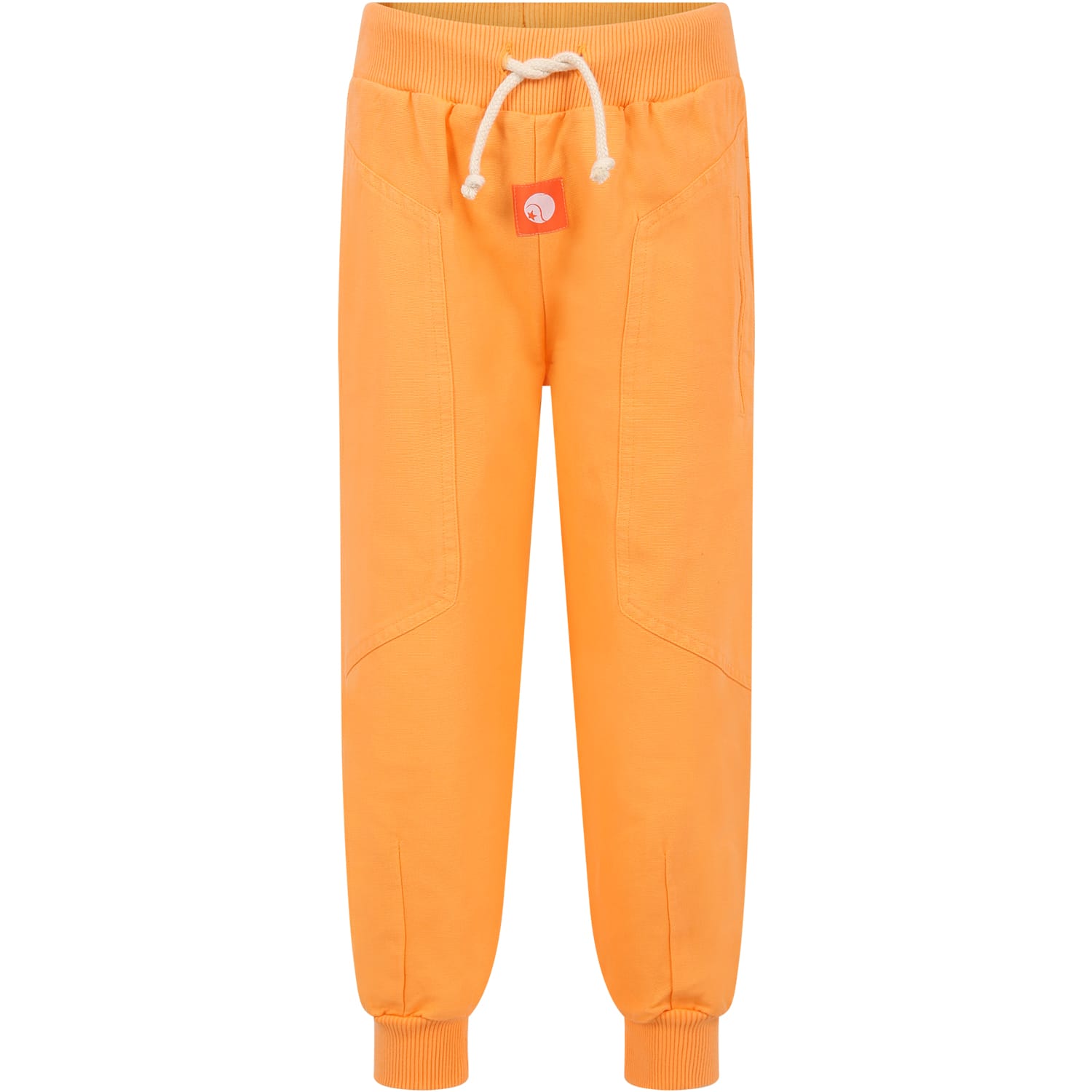 Raquette Orange Trousers For Kids With Patch