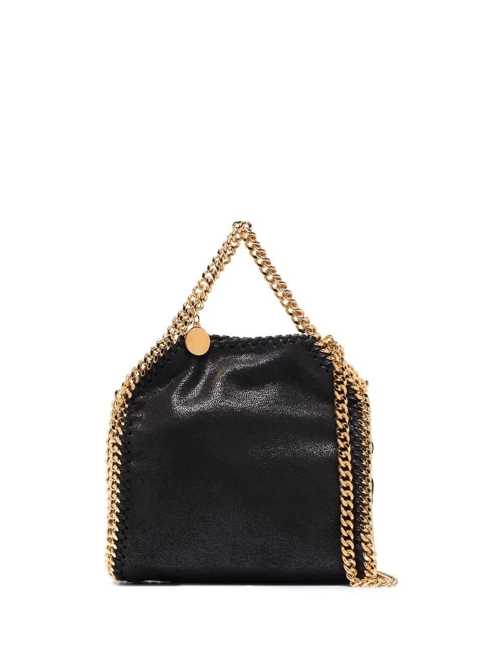 Stella Mccartney Falabella Tiny Crossbody Bag In Black