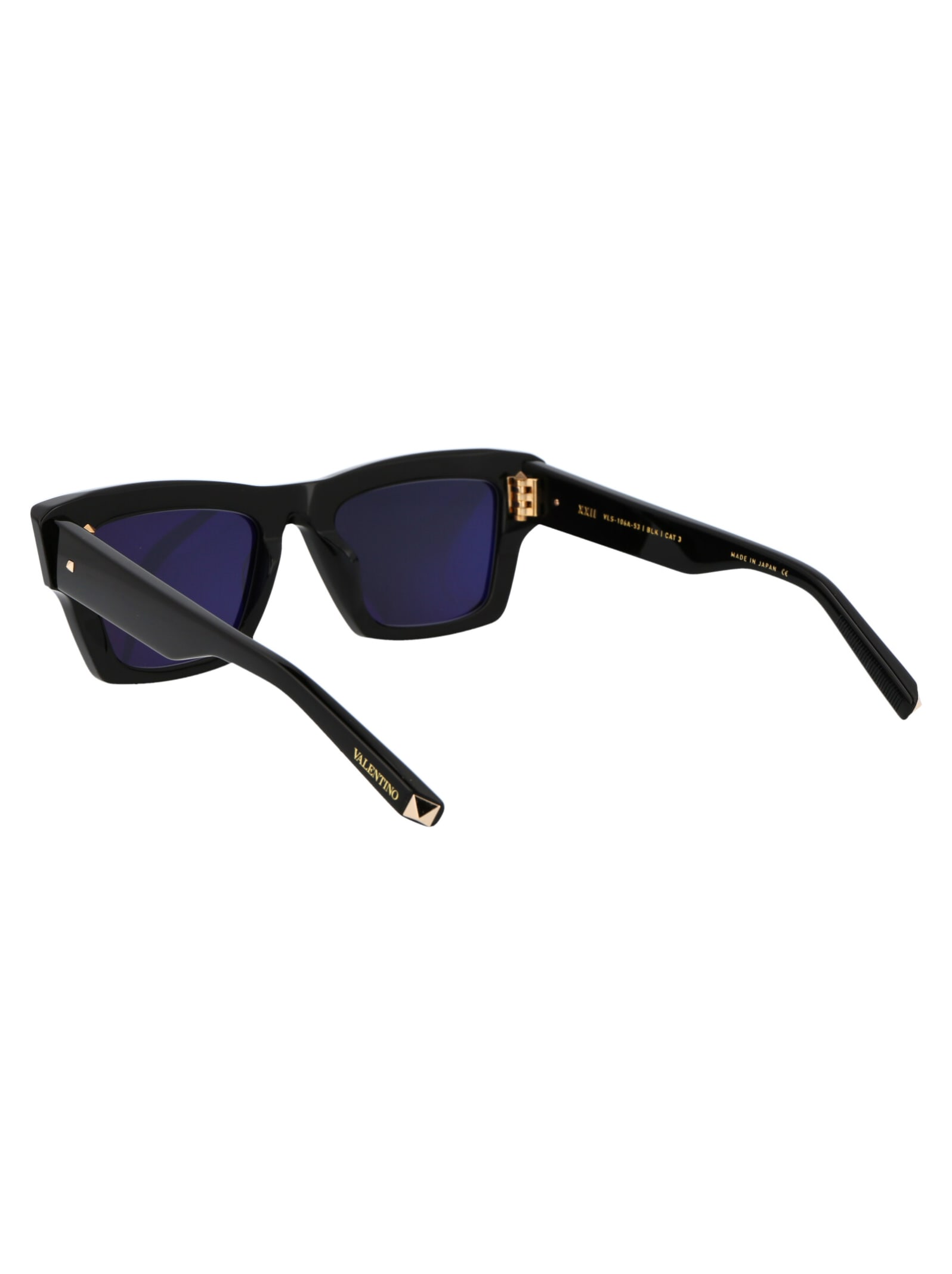 Shop Valentino Xxii Sunglasses In Black W/dark Grey