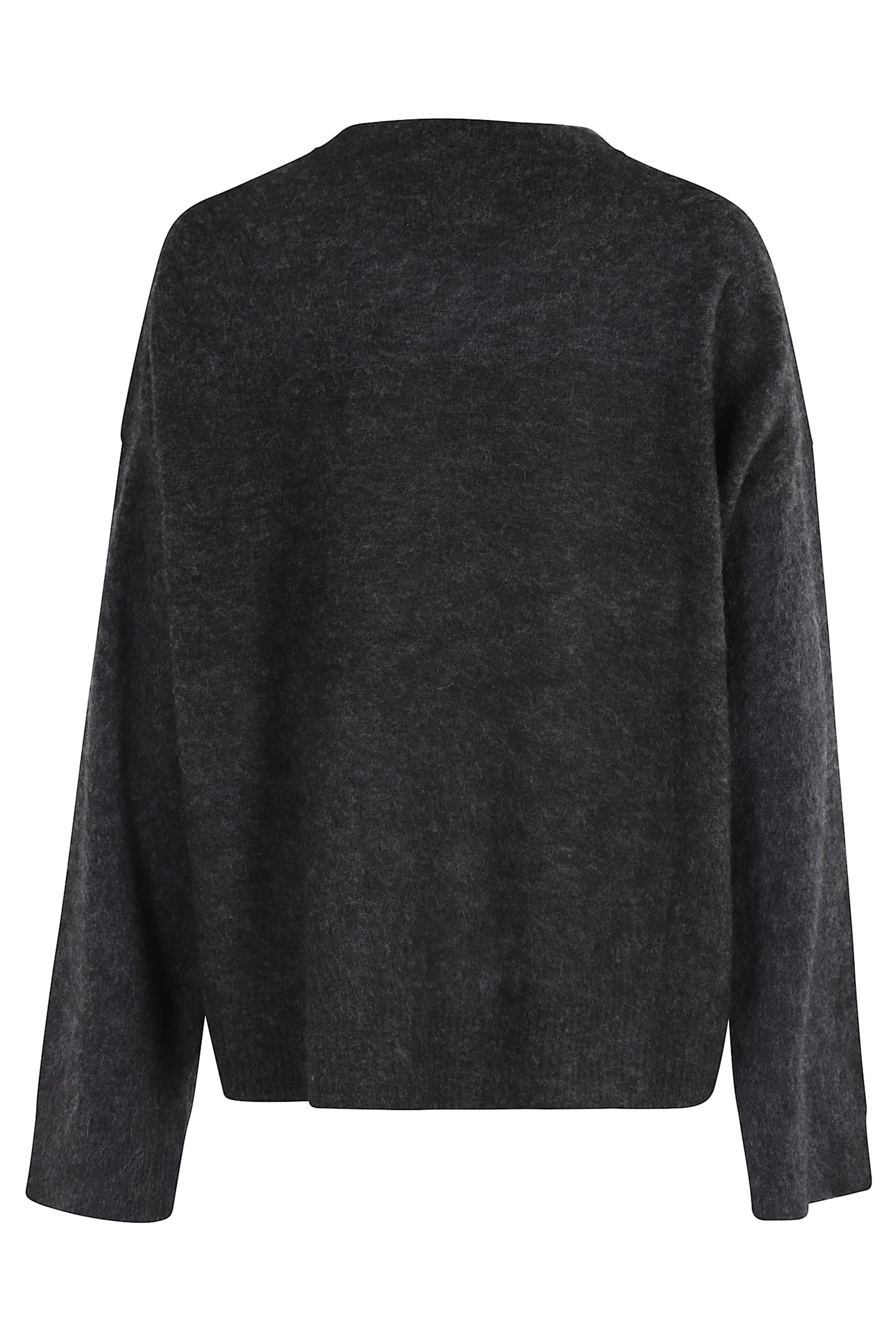 Ganni Jersey With Banana And Logo In Black