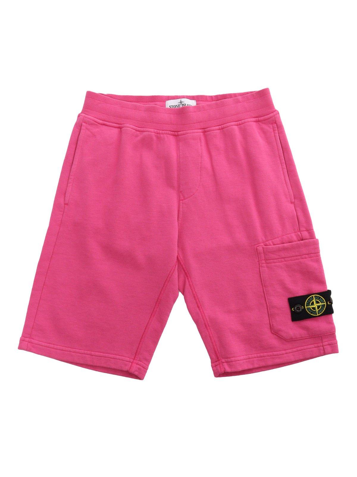 Stone Island Shorts Junior Kids Color Fuchsia In Fucsia