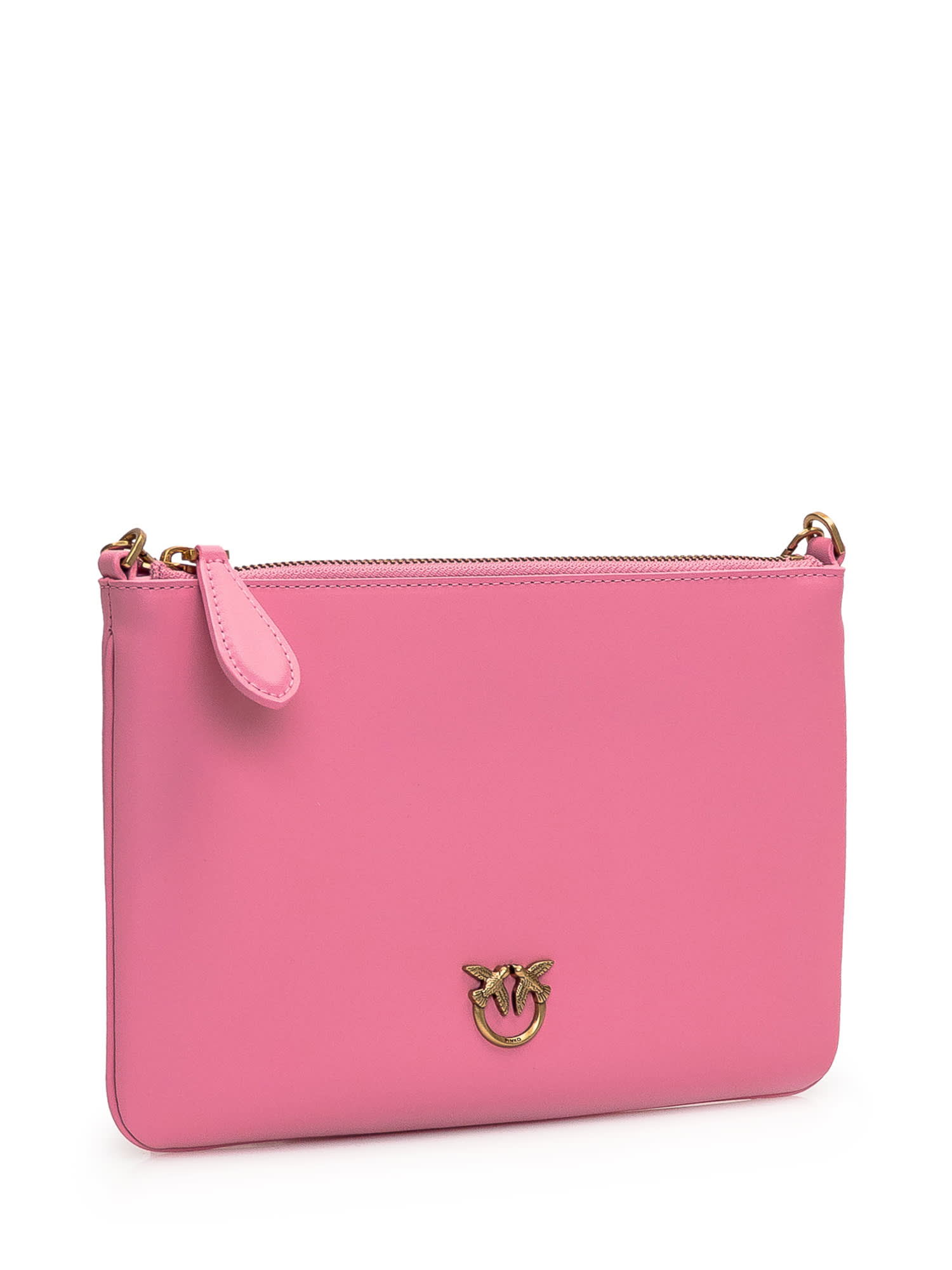 Shop Pinko Love Flat Classic Bag In Pink