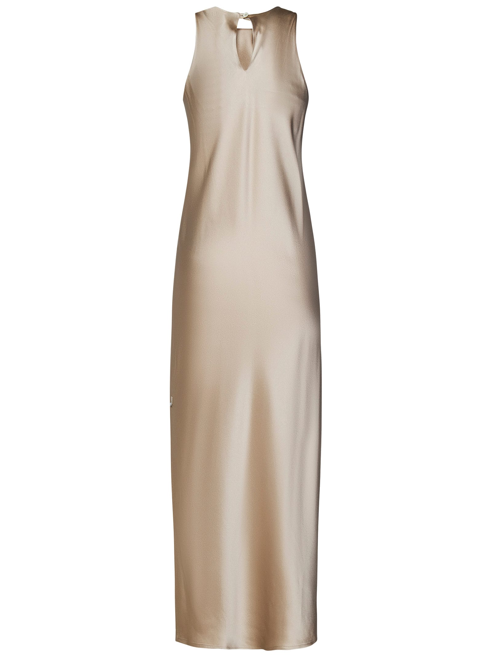 Shop Herno Resort Long Dress In Beige