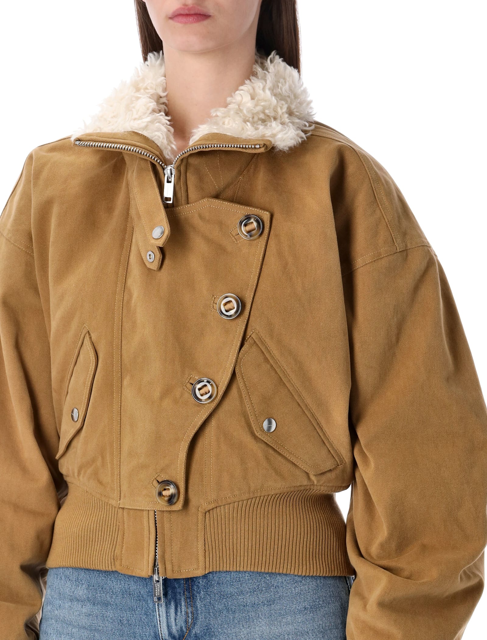 Isabel Marant Étoile Oana Bomber In Brown