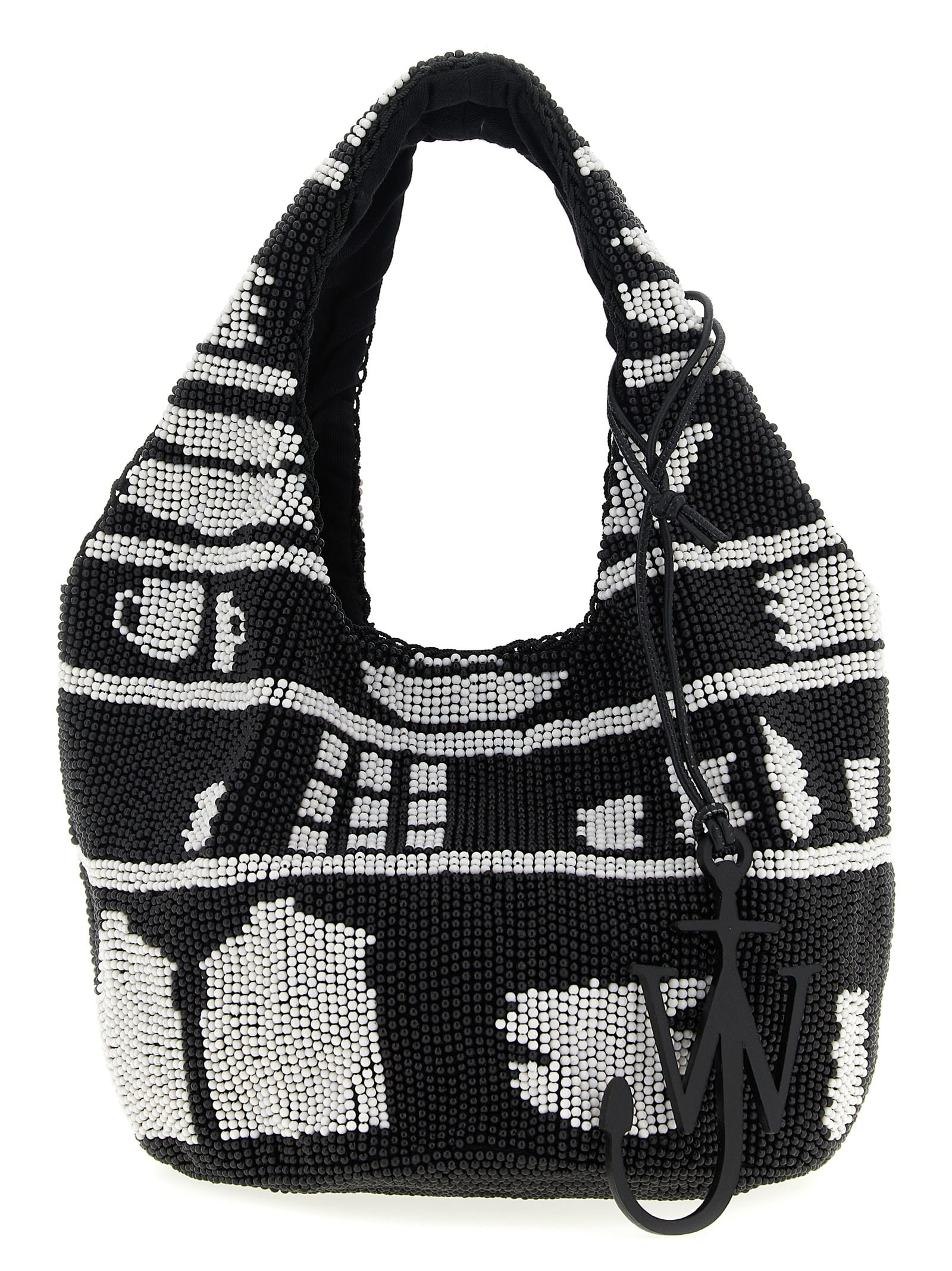 Jw Anderson J. W. Anderson Textured Hobo Bag With Striking Black In Multi
