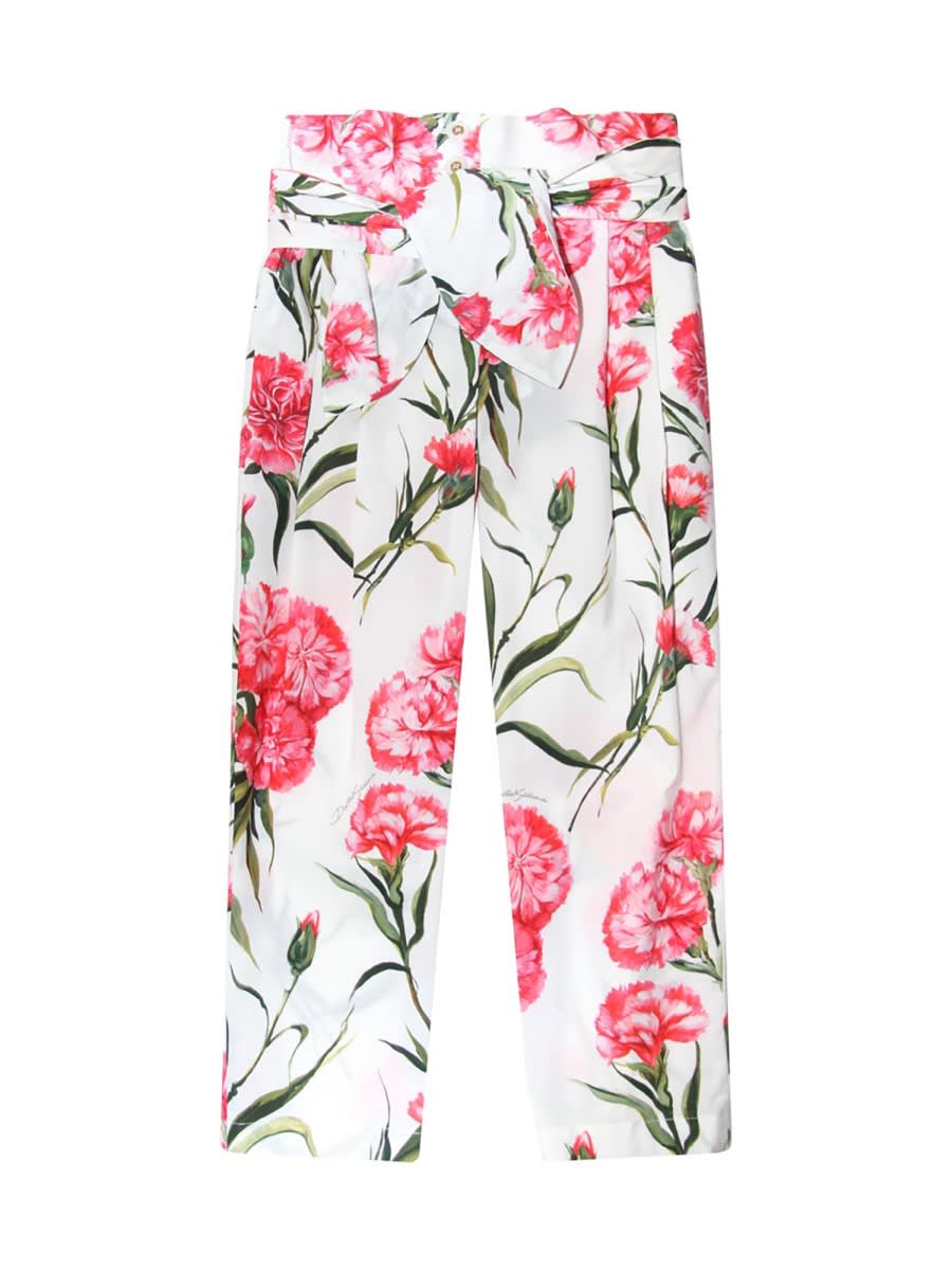 Dolce & Gabbana Carnation Pants In Multicolour