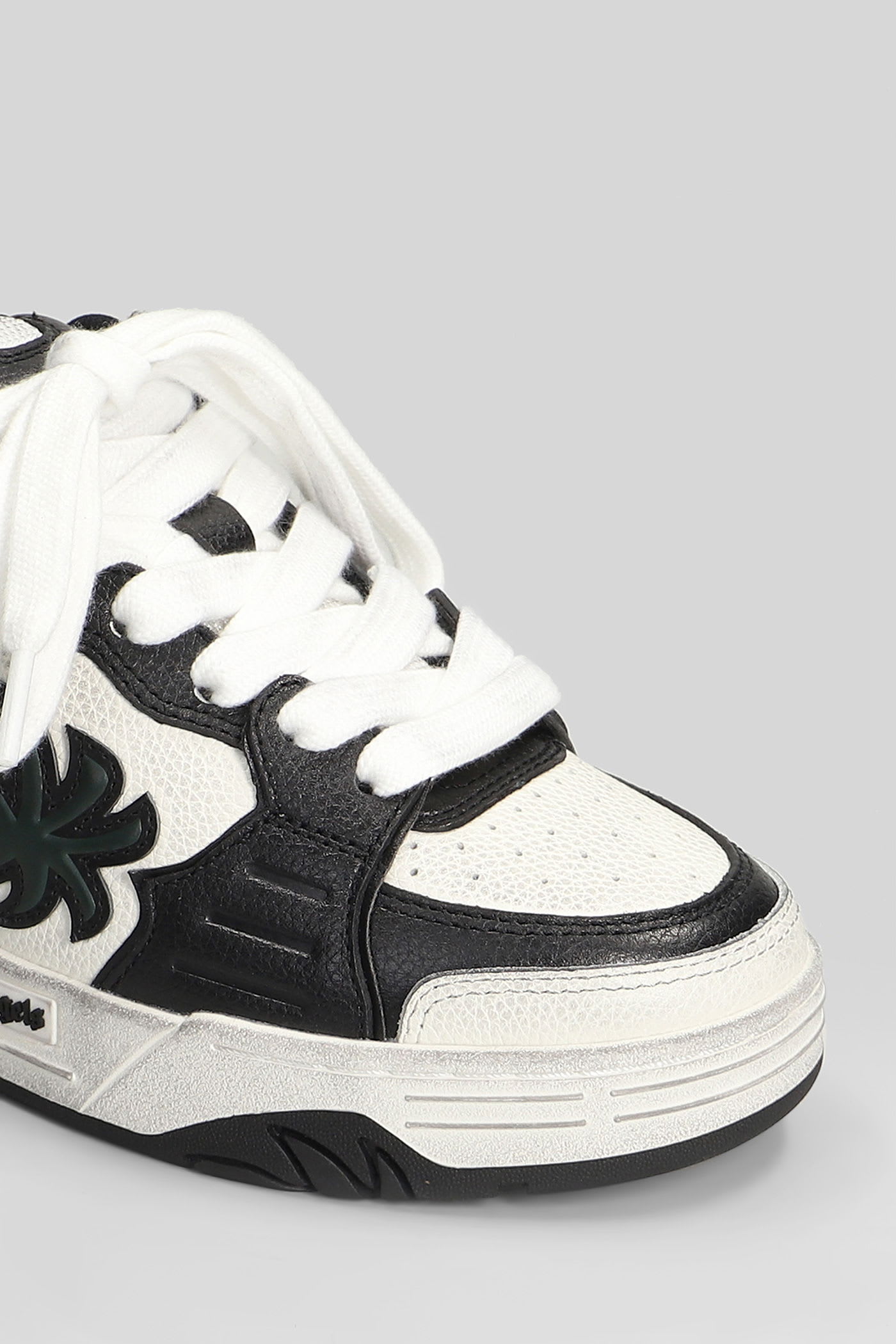 Palm Angels Venice Sneakers In Black Suede And Leather