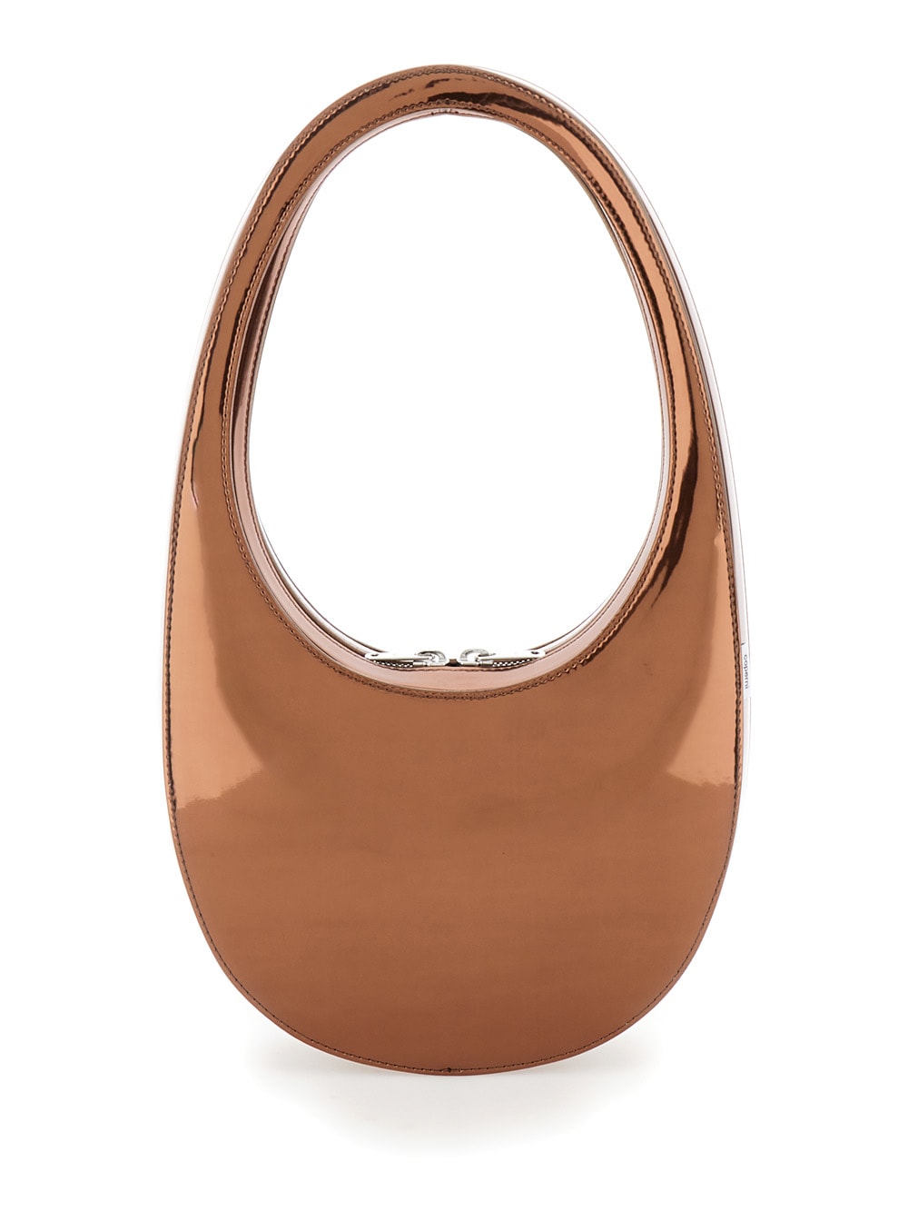 Shop Coperni Swipe Bronze Shoulder Bag In Mirrored Techno Fabric Woman In Brown